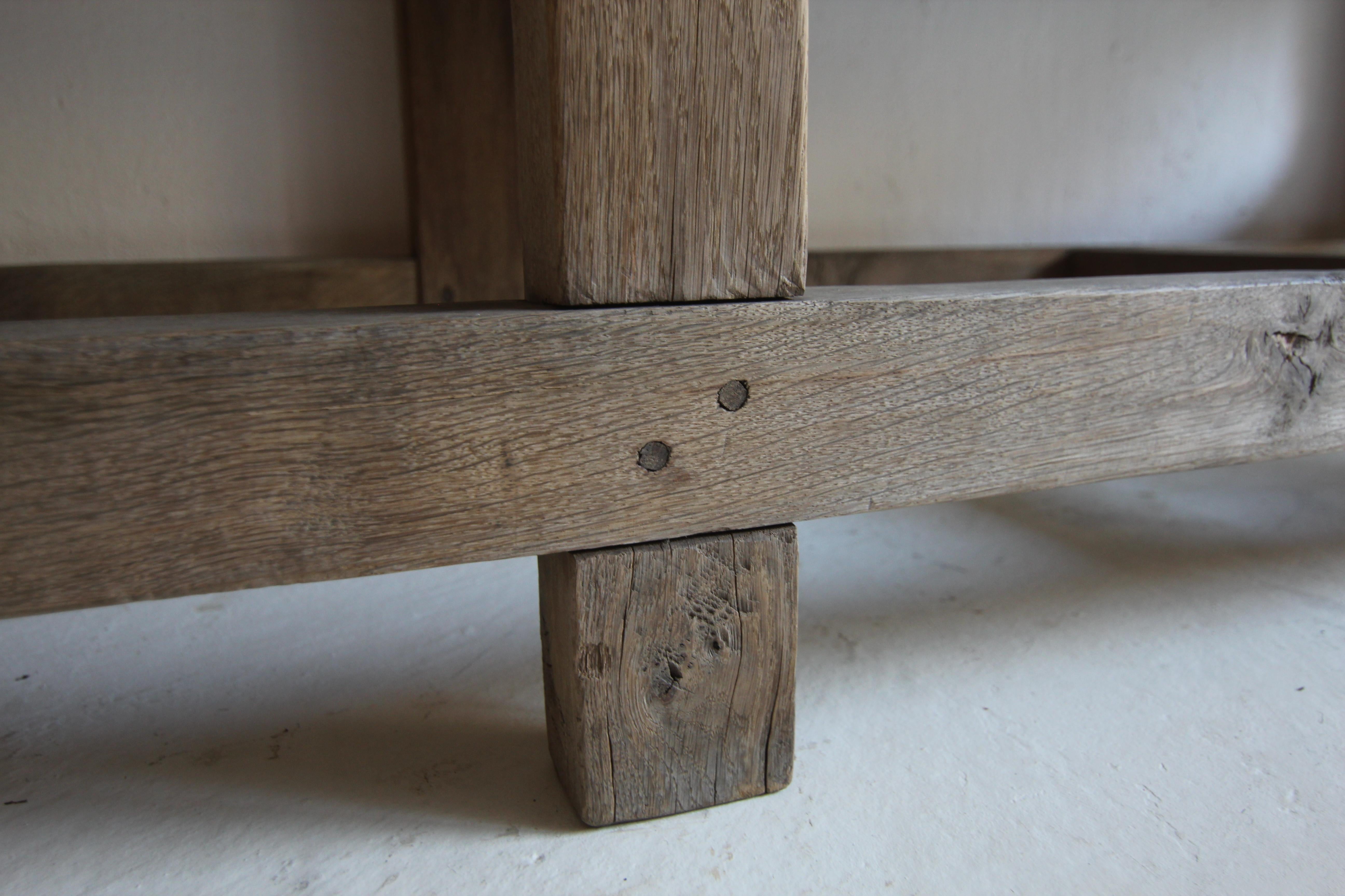 Large Oak Console Table For Sale 4