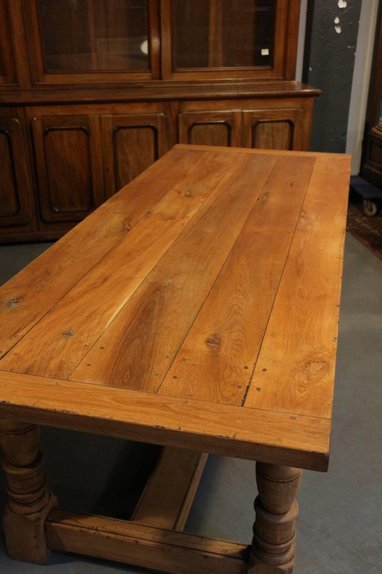 Large Oak Dining Table at 1stdibs