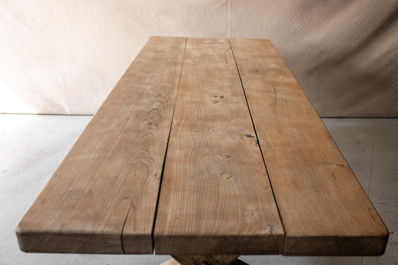 Mid-20th Century Large Oak Dining Table From France, Circa 1940
