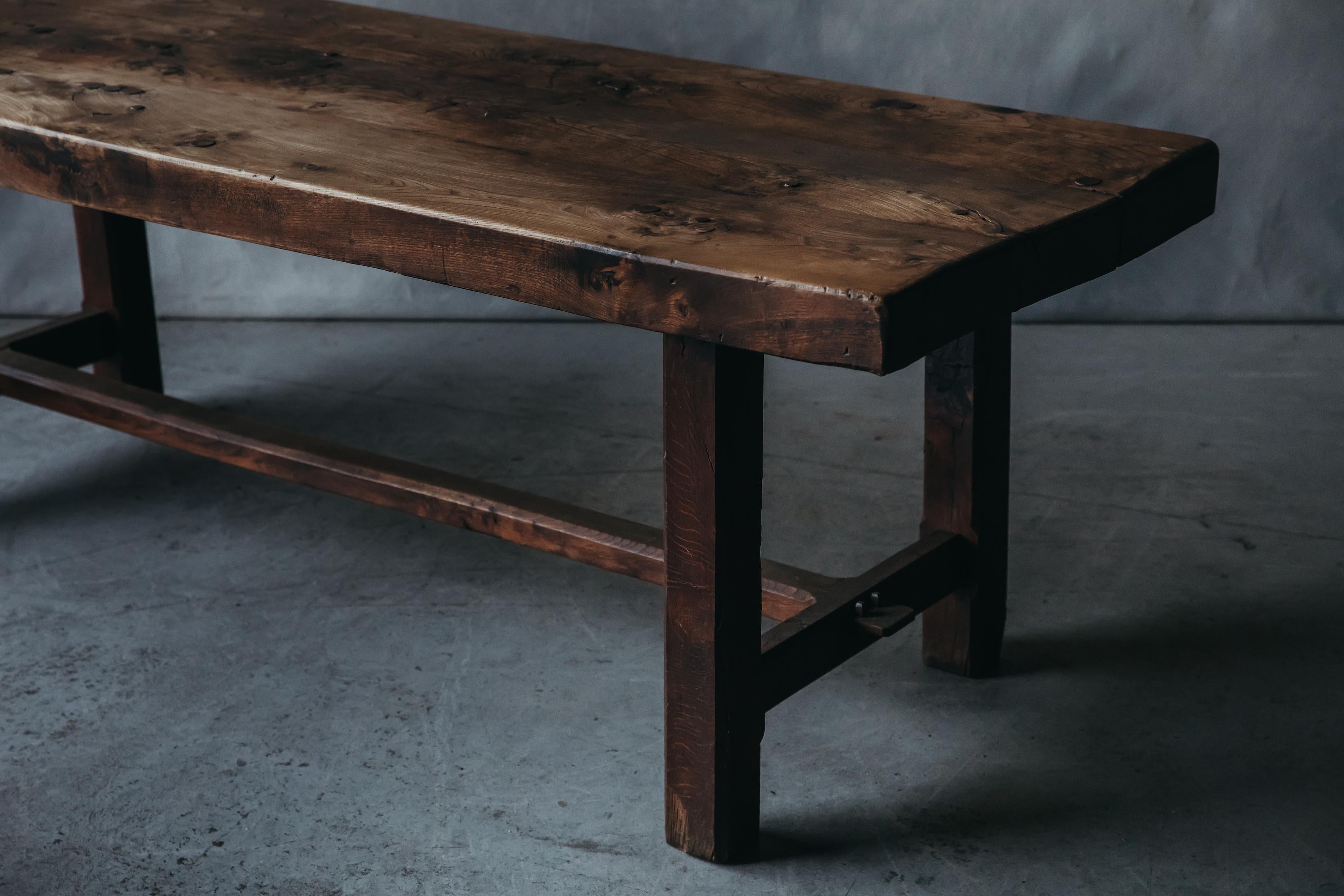 Large Oak Dining Table from France, circa 1940 For Sale 1