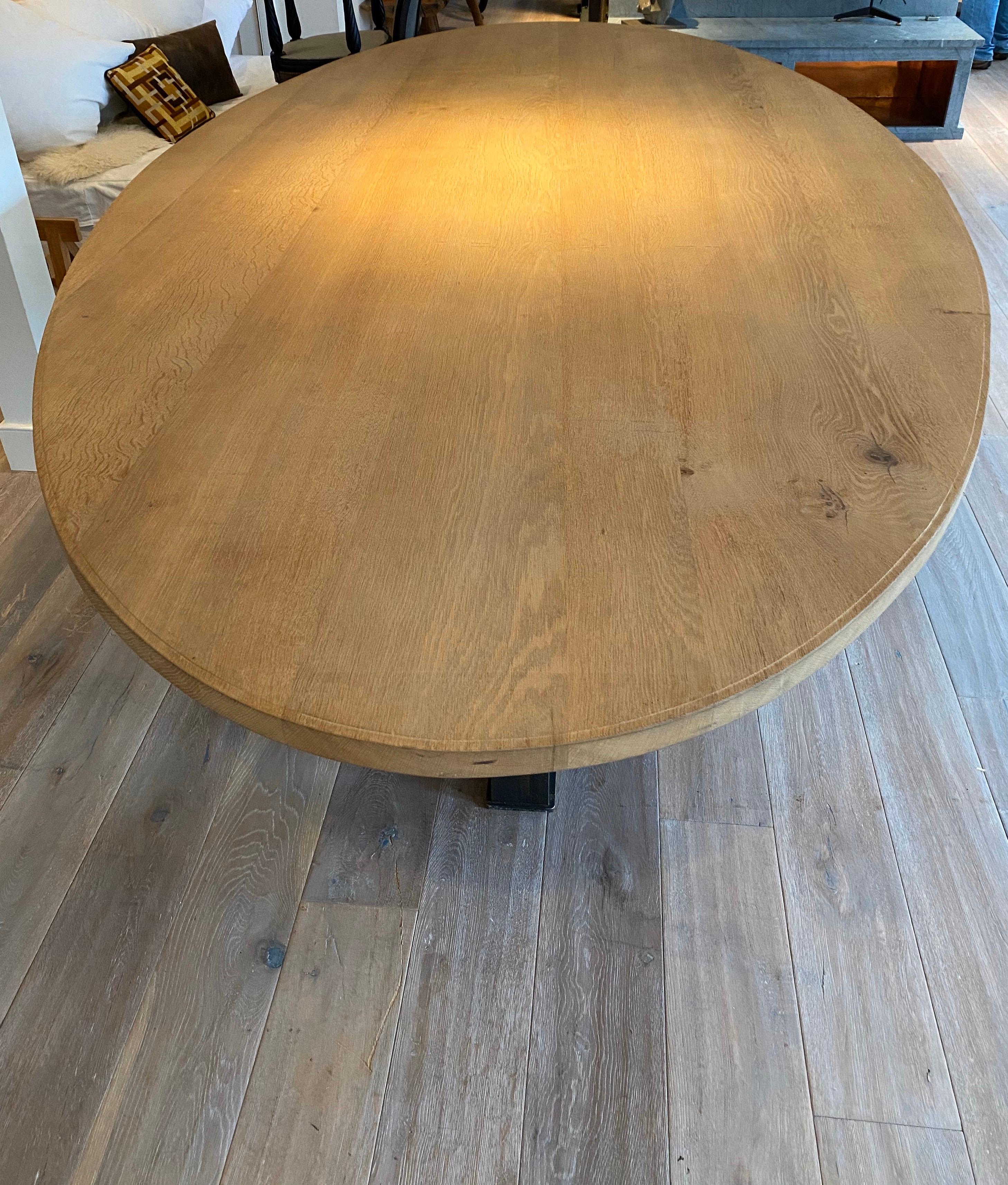 heavy oak dining table