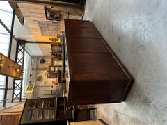 Large oak display counter