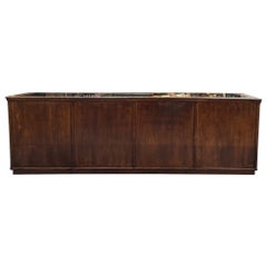 Large oak display counter