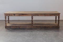 Gran mesa Draper de roble procedente de Francia, circa 1900