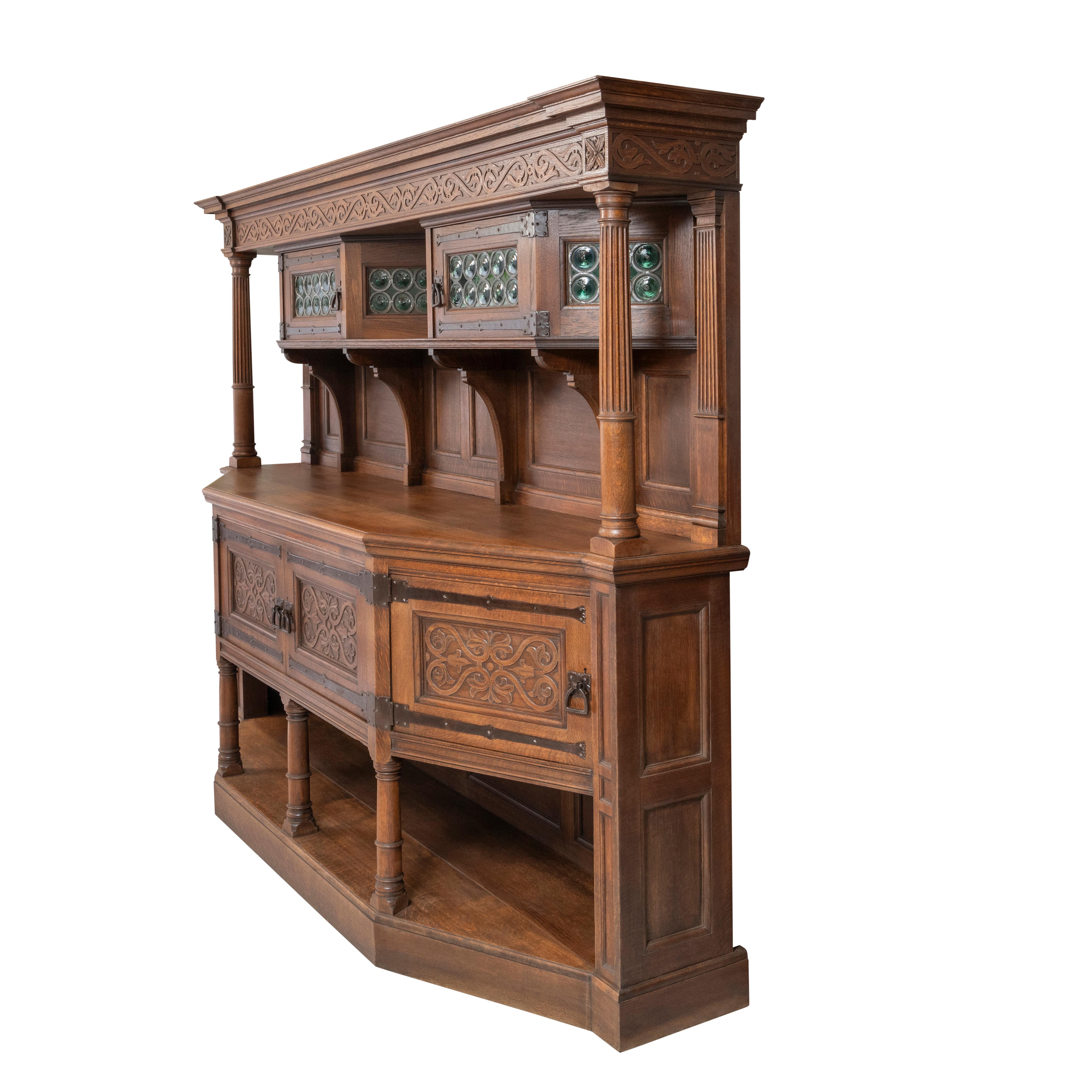 Arts and Crafts Large Oak Dresser by Liberty, England circa 1900 For Sale