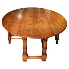 Retro Large oak drop leaf table