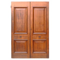 Antique Large Oak Edwardian Double Front Doors