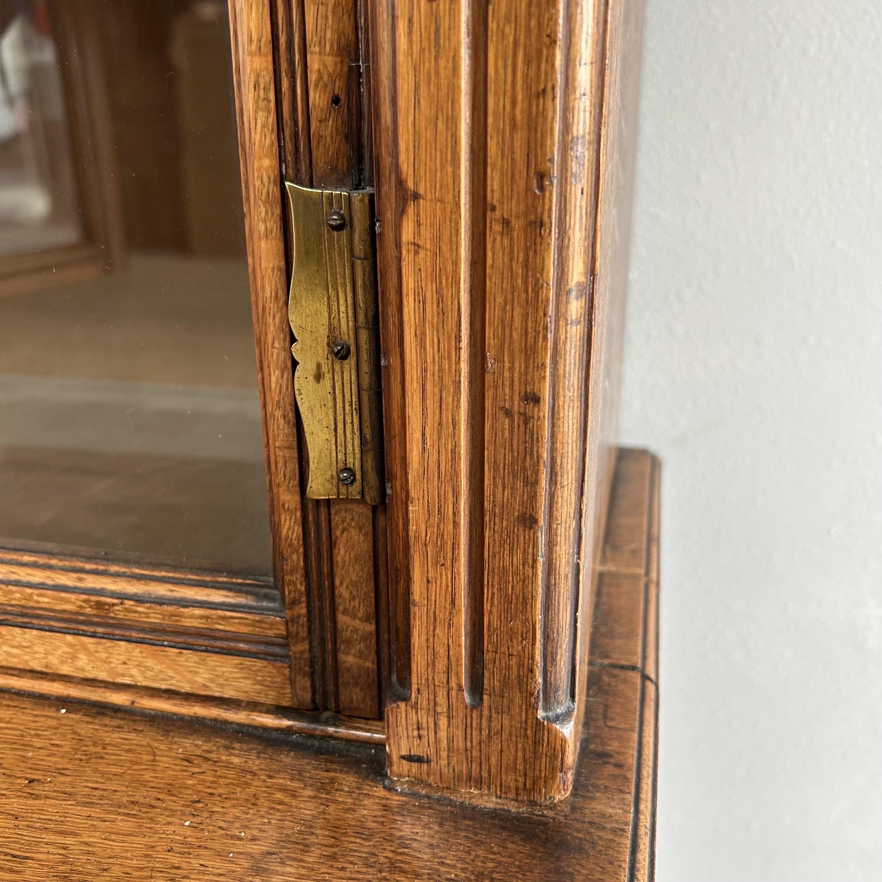 Large Oak European Bookcase with Glass Doors in Gustavian Style 3