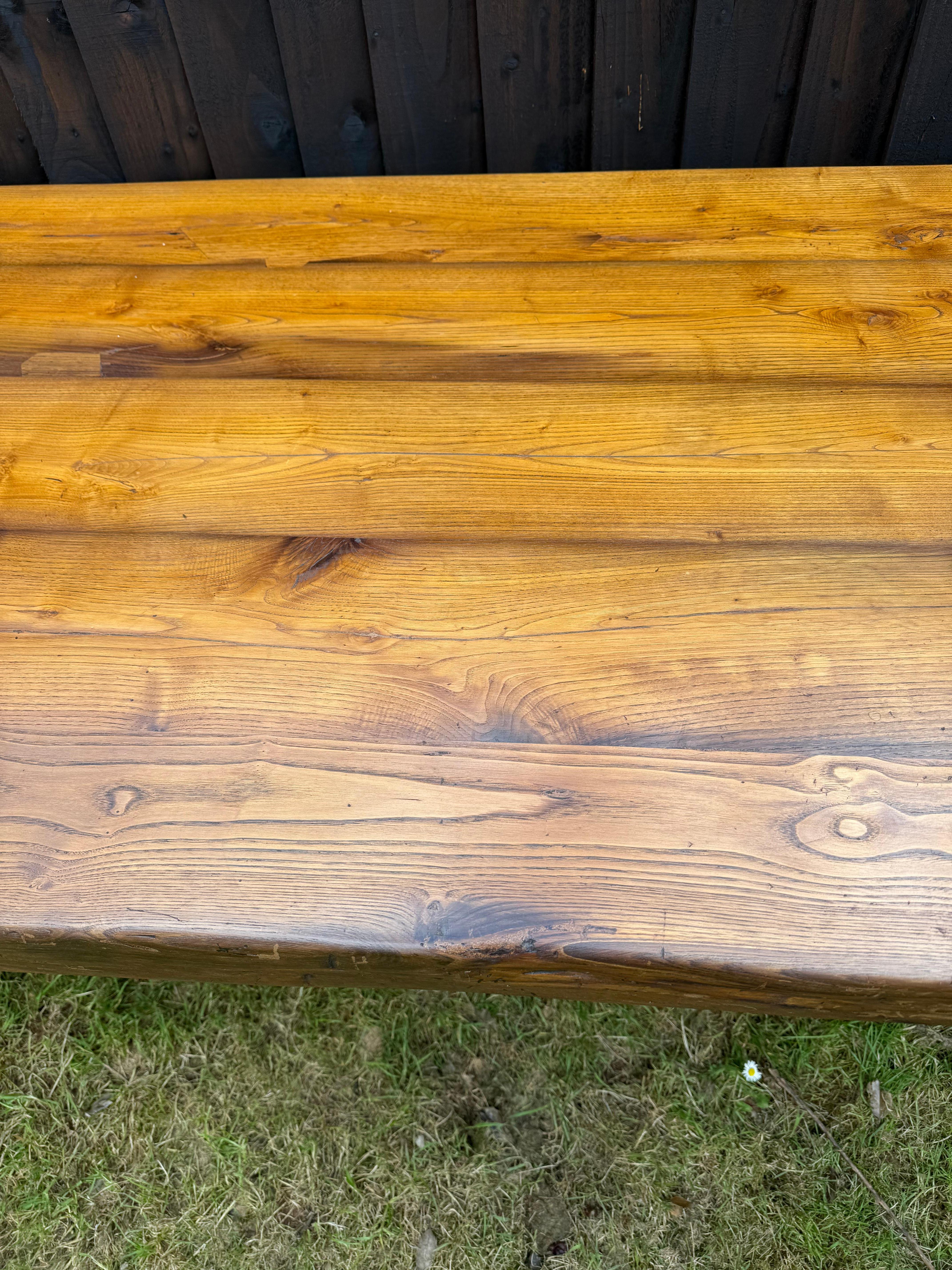 Large oak farmhouse table / refectory table For Sale 10