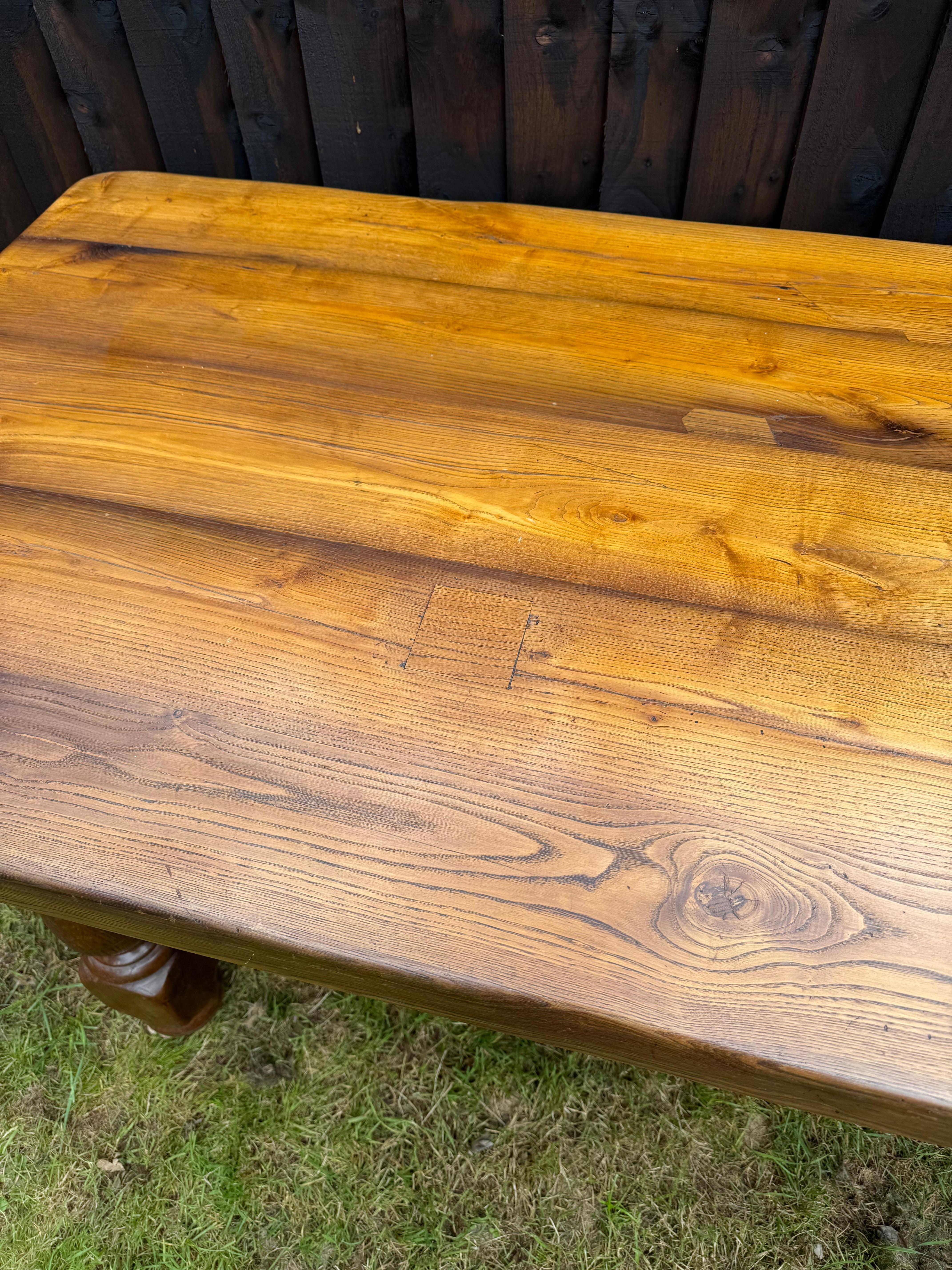English Large oak farmhouse table / refectory table For Sale