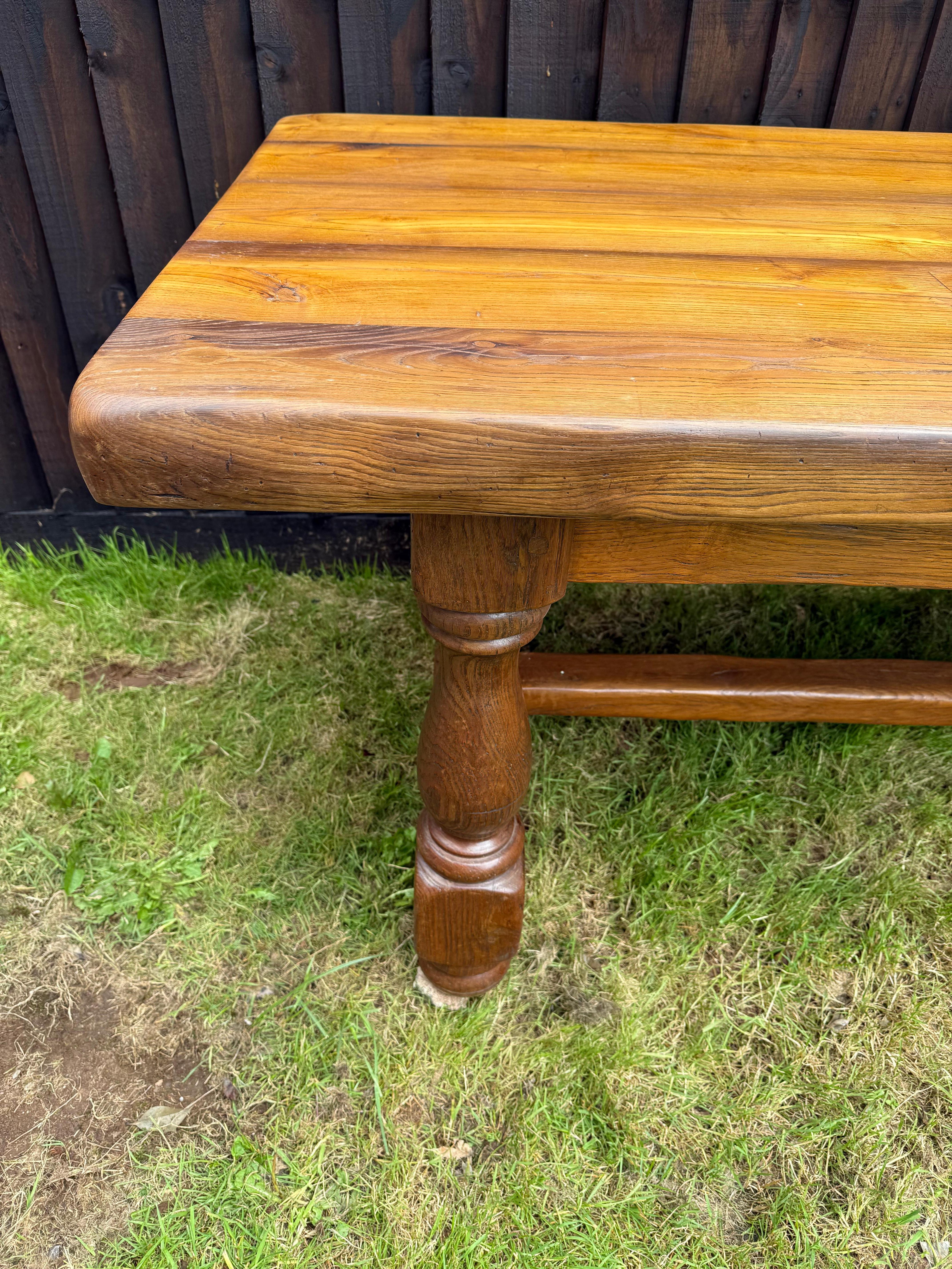 Large oak farmhouse table / refectory table For Sale 2
