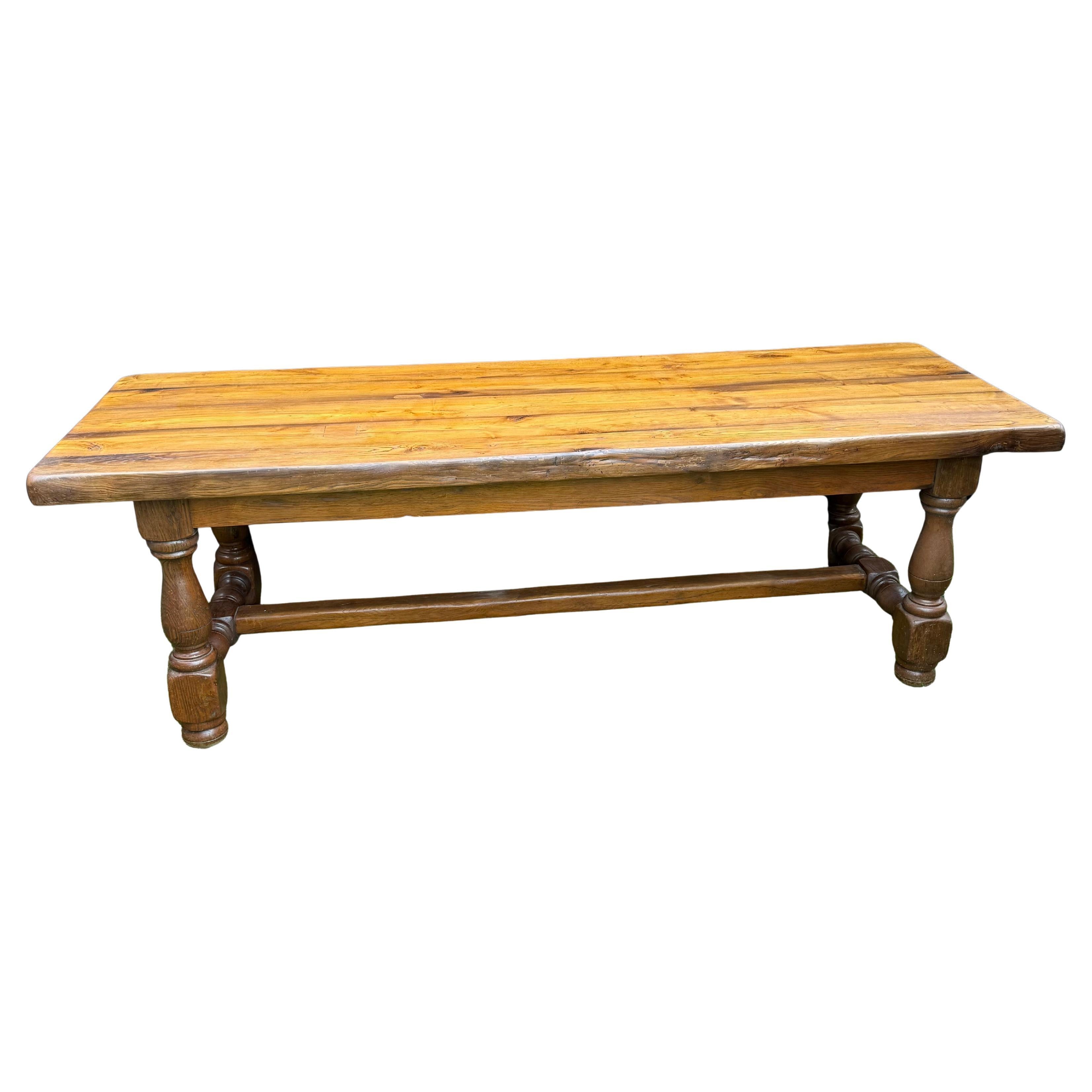 Large oak farmhouse table / refectory table