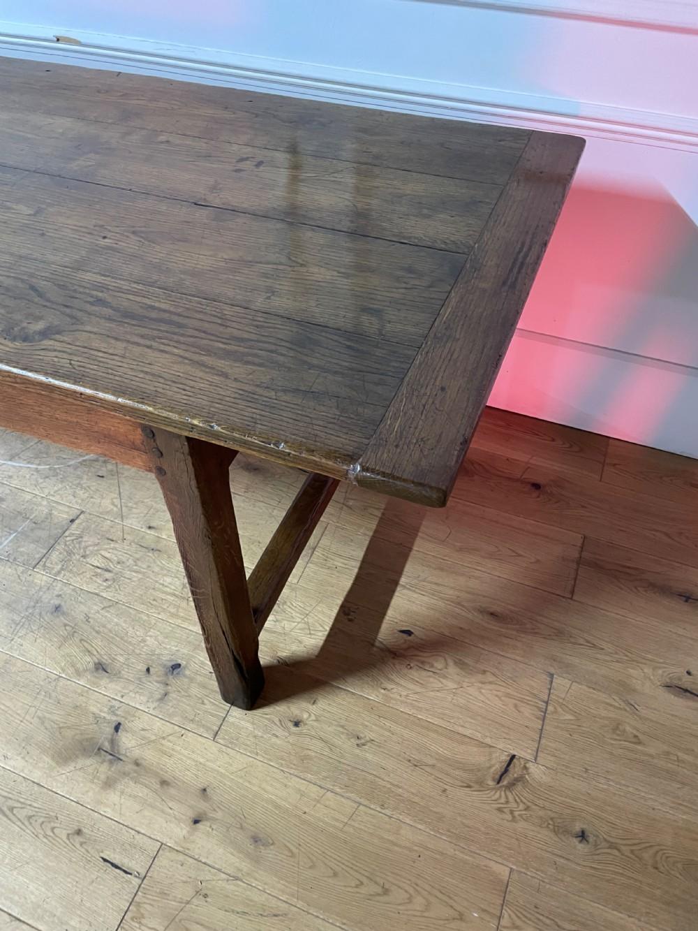 Large oak French farmhouse table 3.3 meters long  For Sale 2