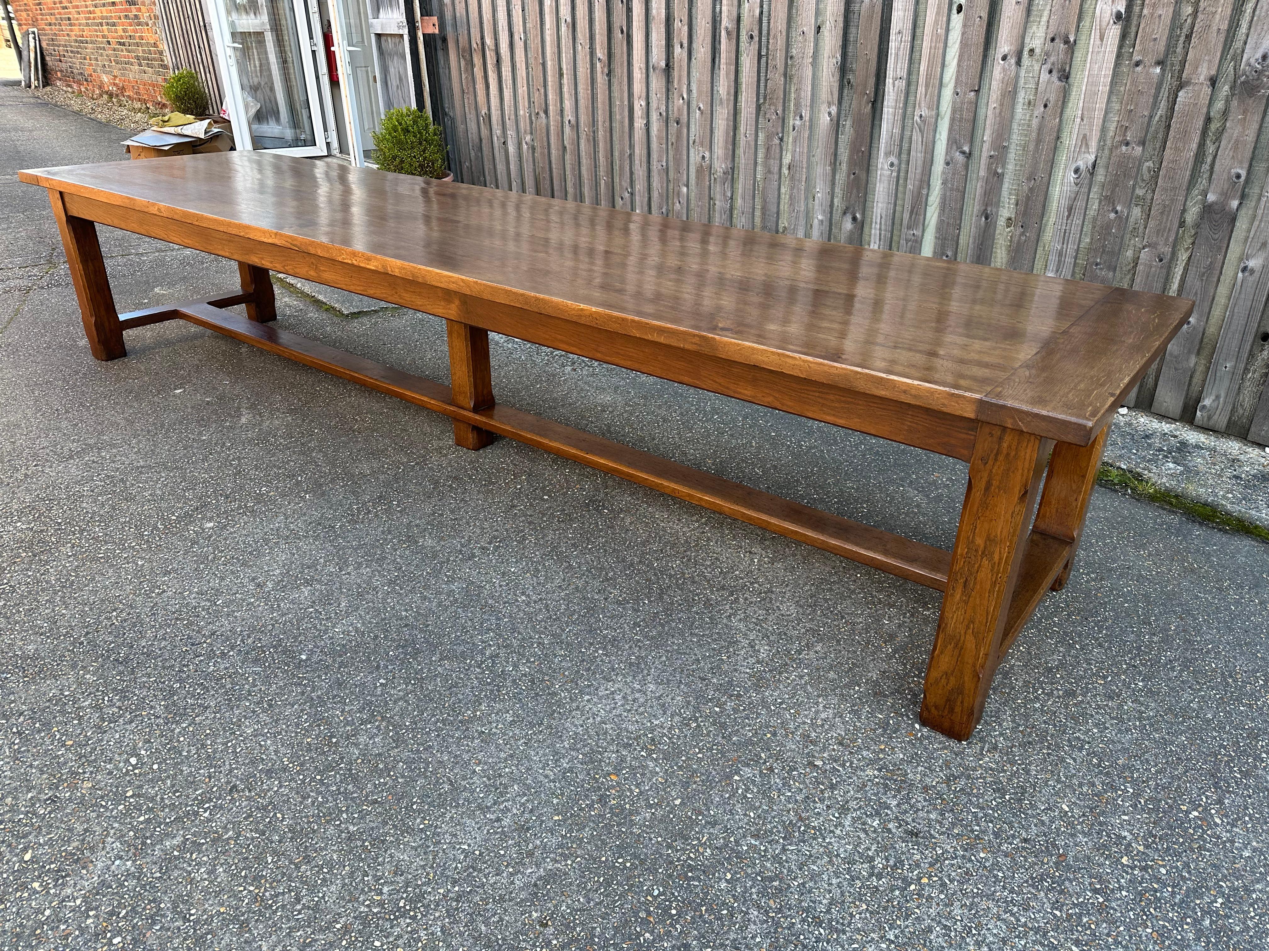 French Provincial Large Oak French Farmhouse Table For Sale