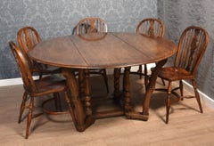 Large oak gateleg table