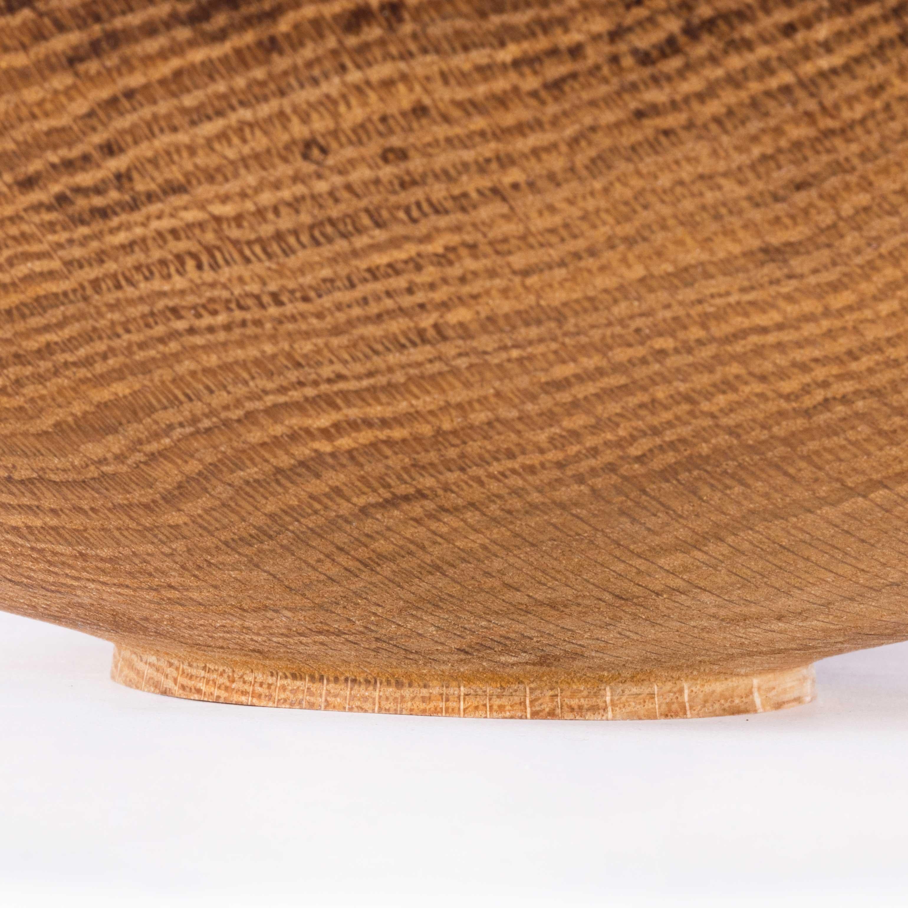 European Large Oak Hand Turned Bowl - Tyler & Tara For Sale