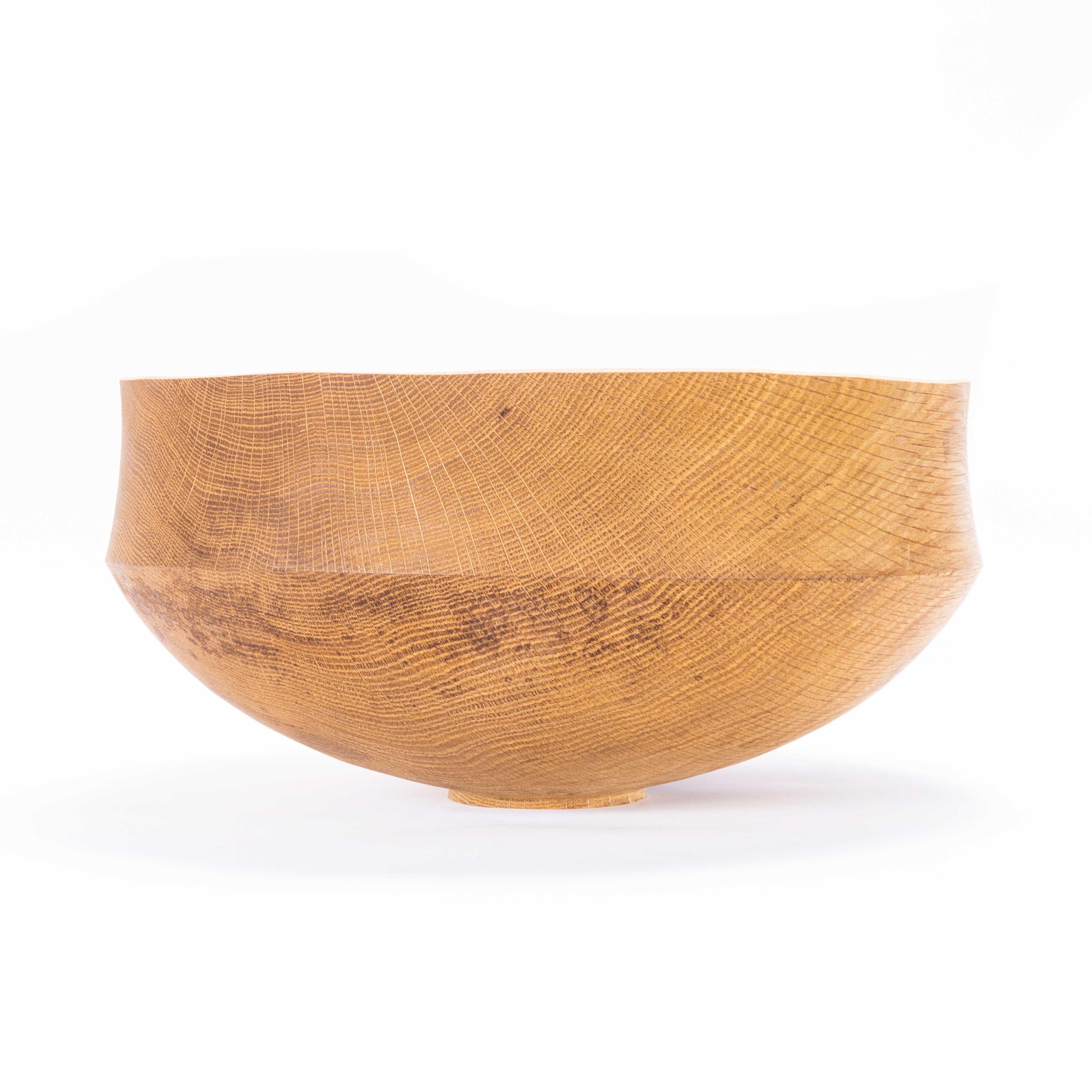 Contemporary Large Oak Hand Turned Bowl - Tyler & Tara For Sale