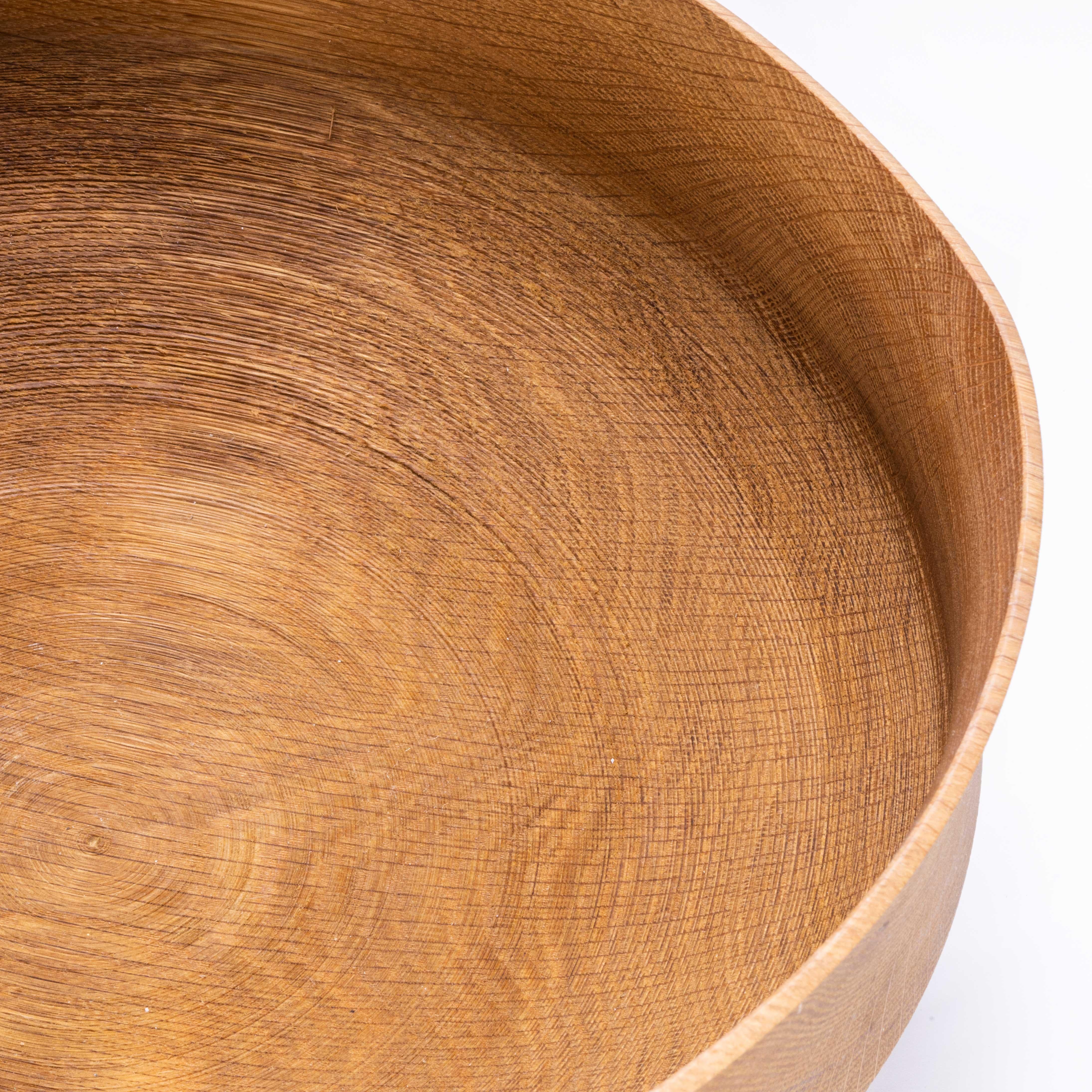 Large Oak Hand Turned Bowl - Tyler & Tara For Sale 1