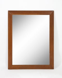 Large Rectangular Oak Mirror, France 1960's