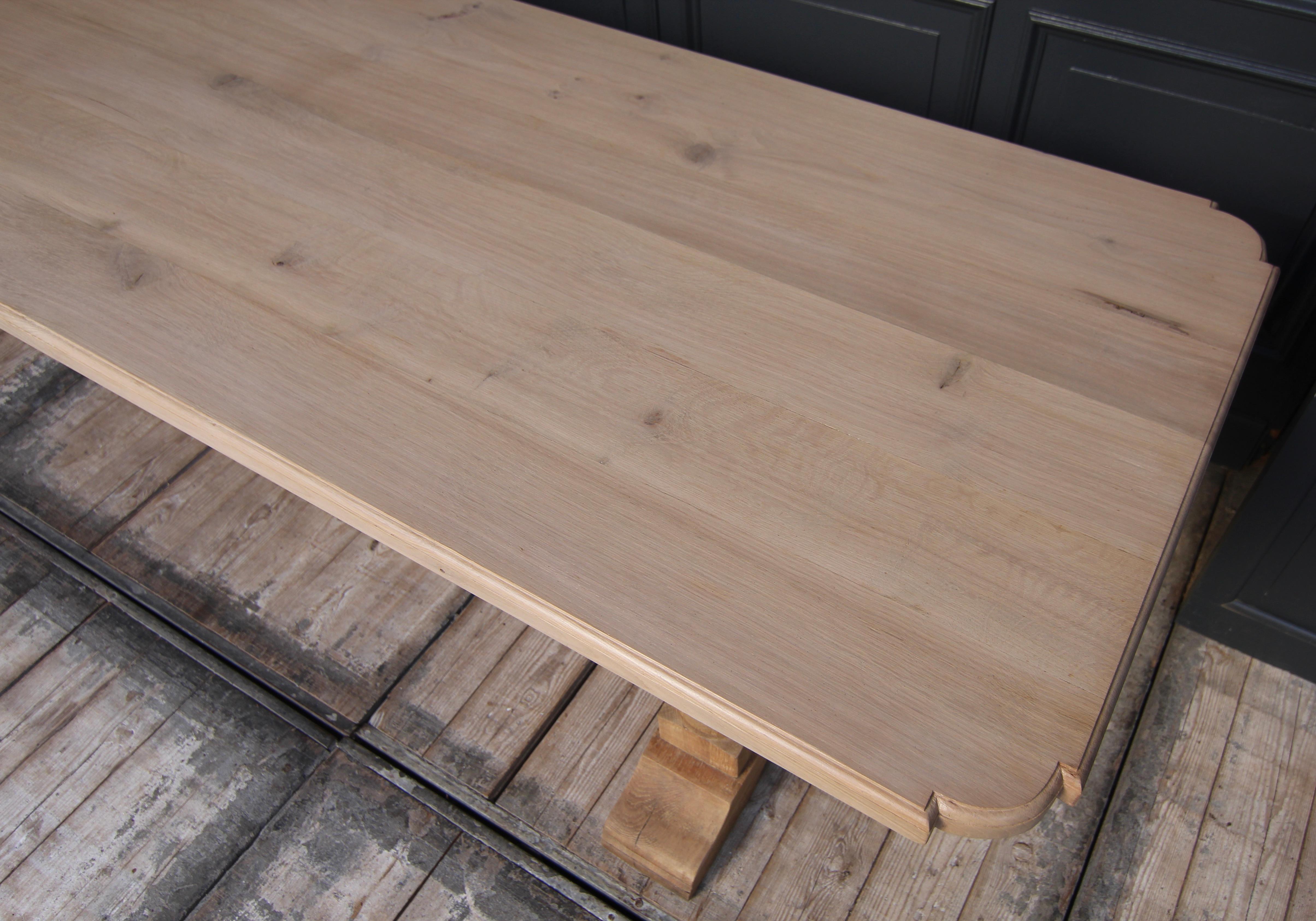 Large Oak Monastery Dining Table 9