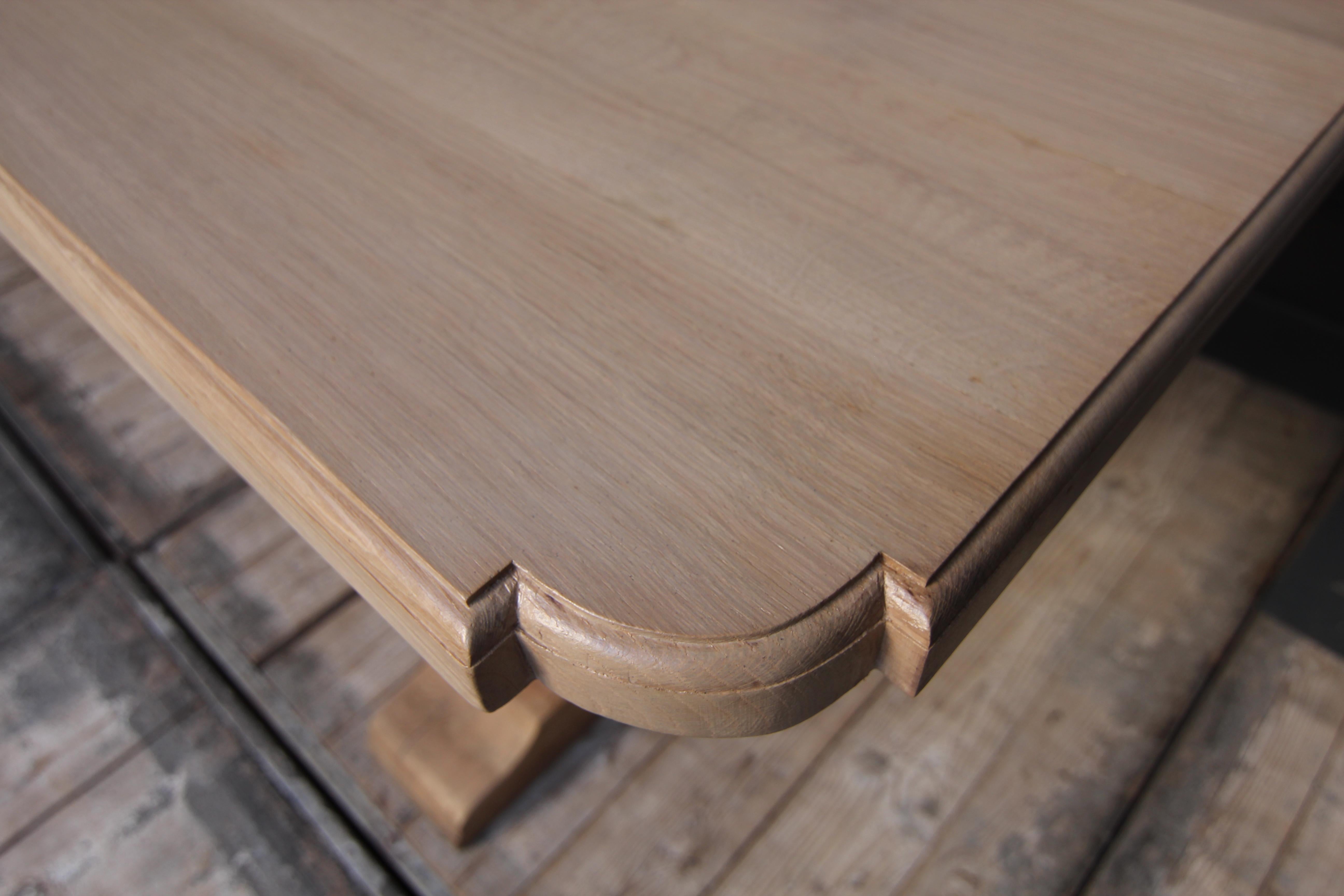 Large Oak Monastery Dining Table 10