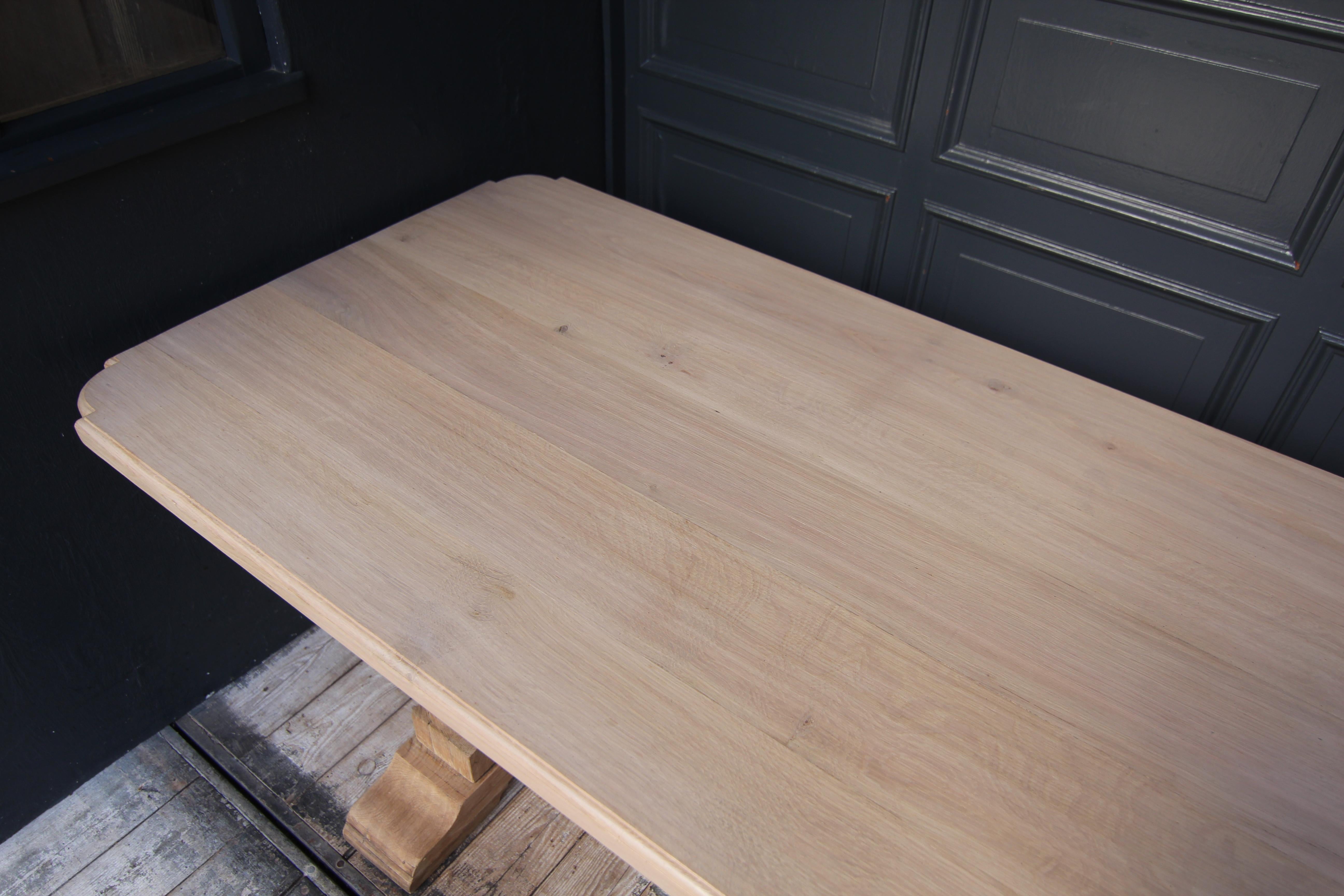 Large Oak Monastery Dining Table 12