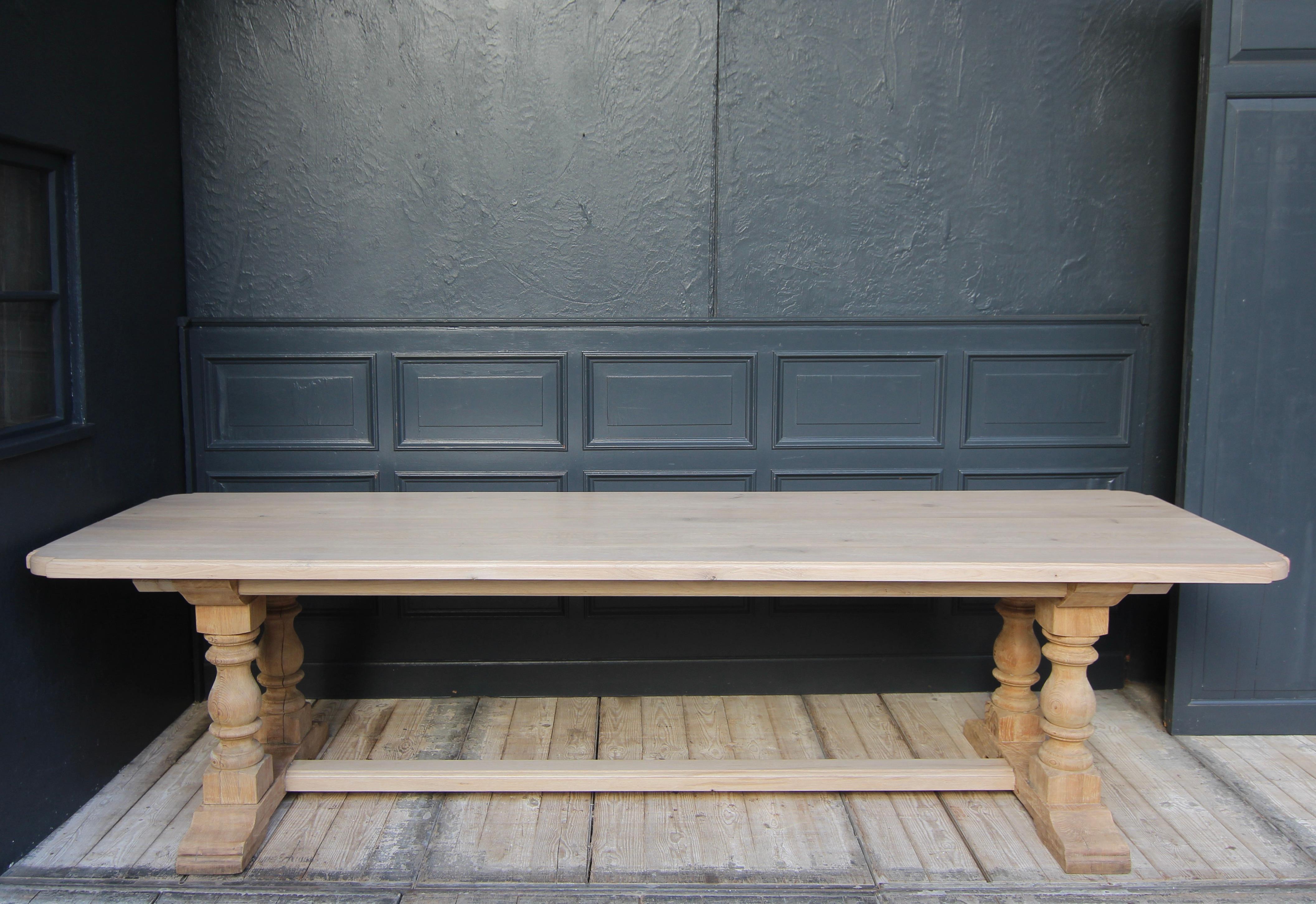 Large Oak Monastery Dining Table 1