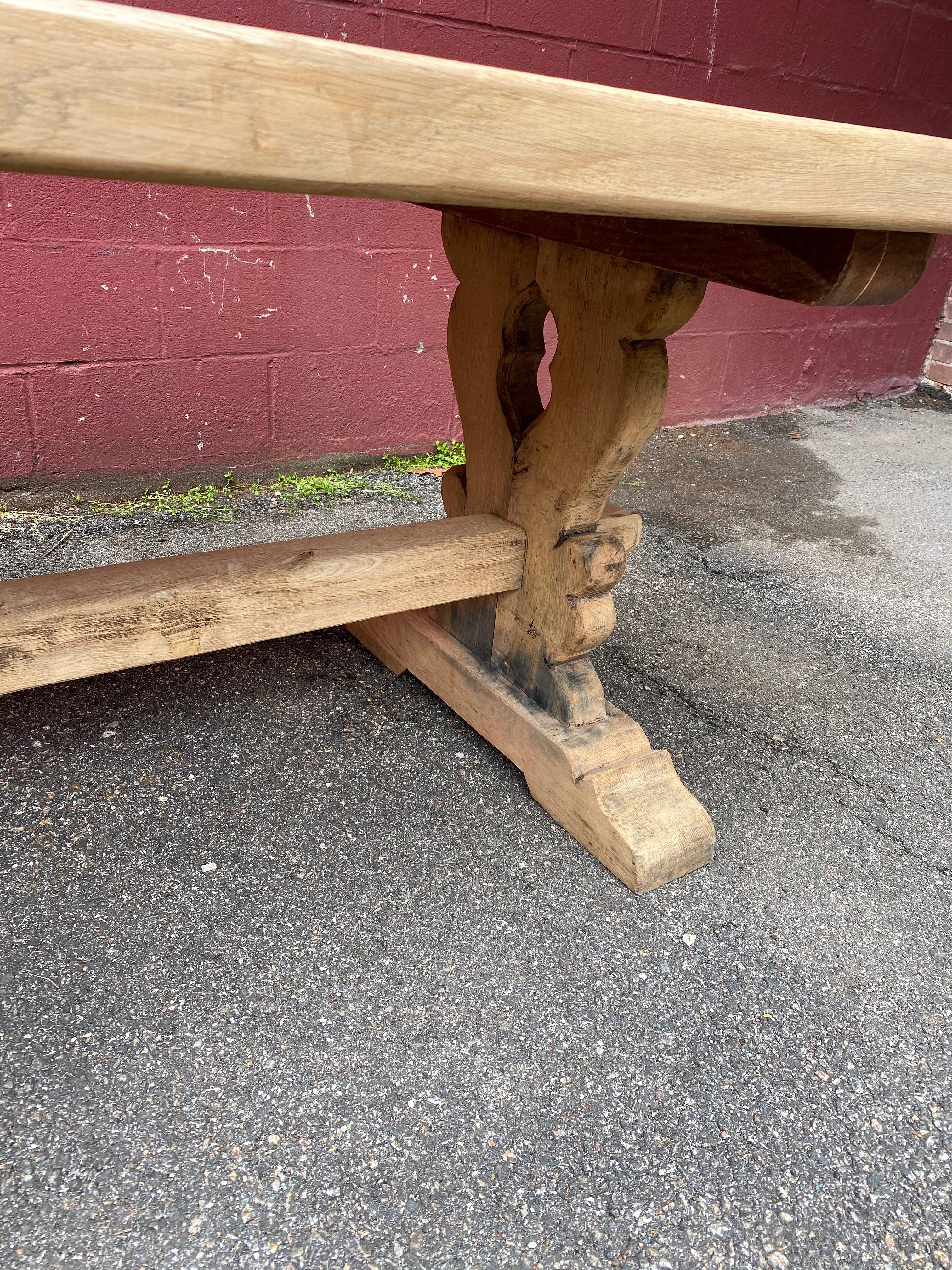 French Large Oak Monastery Table