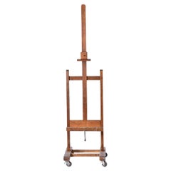 Large oak painter's easel, Paris, France, circa 1950