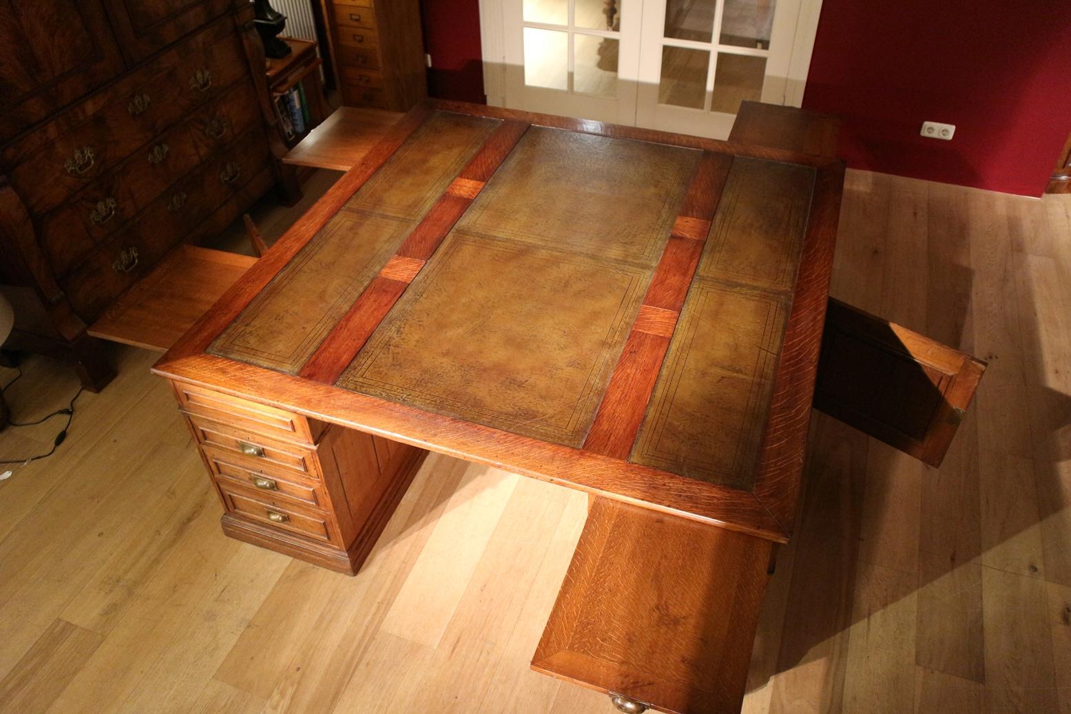 Large Oak Partners Desk 1