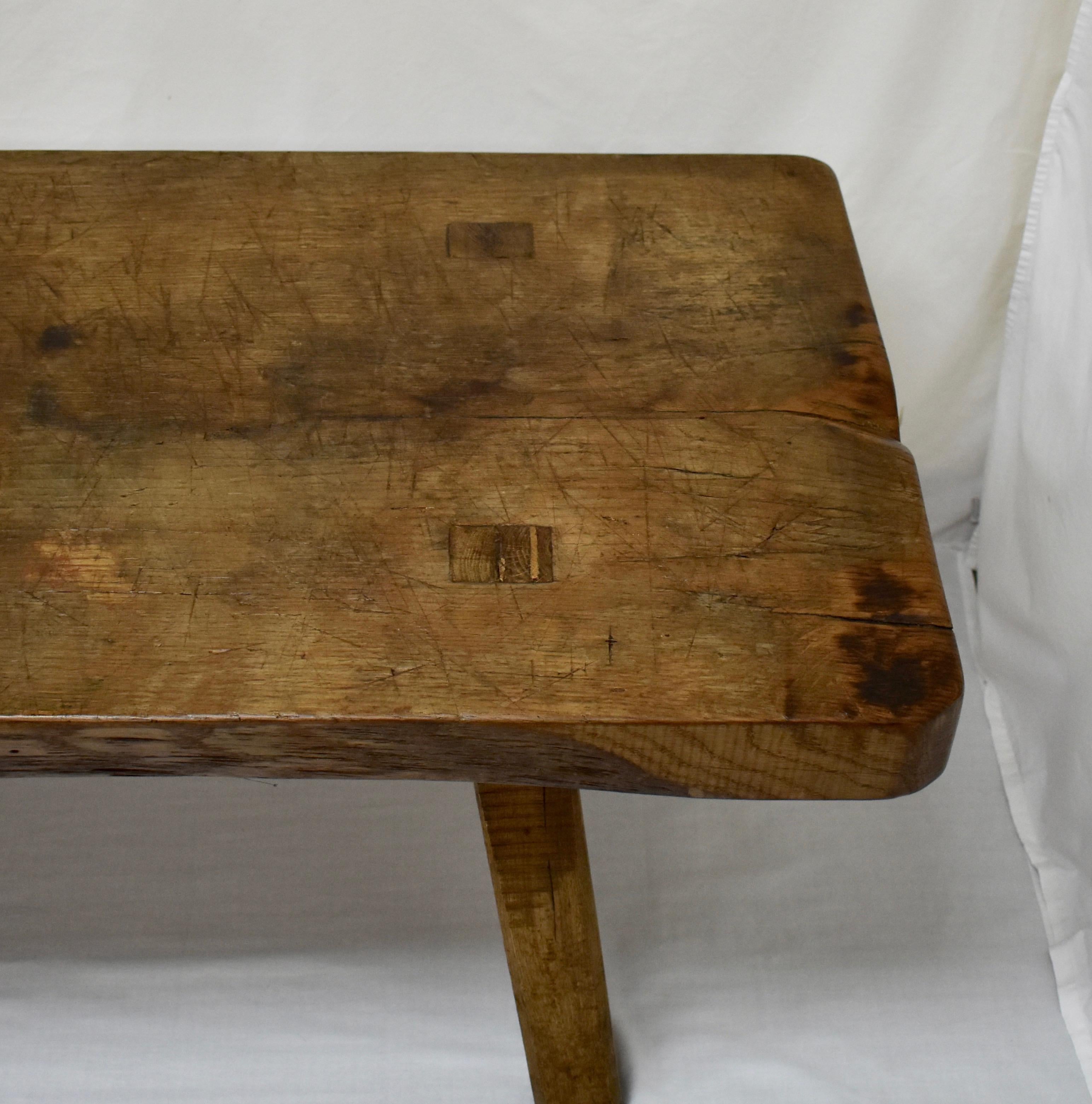 Large Oak Pig Bench Coffee Table 4