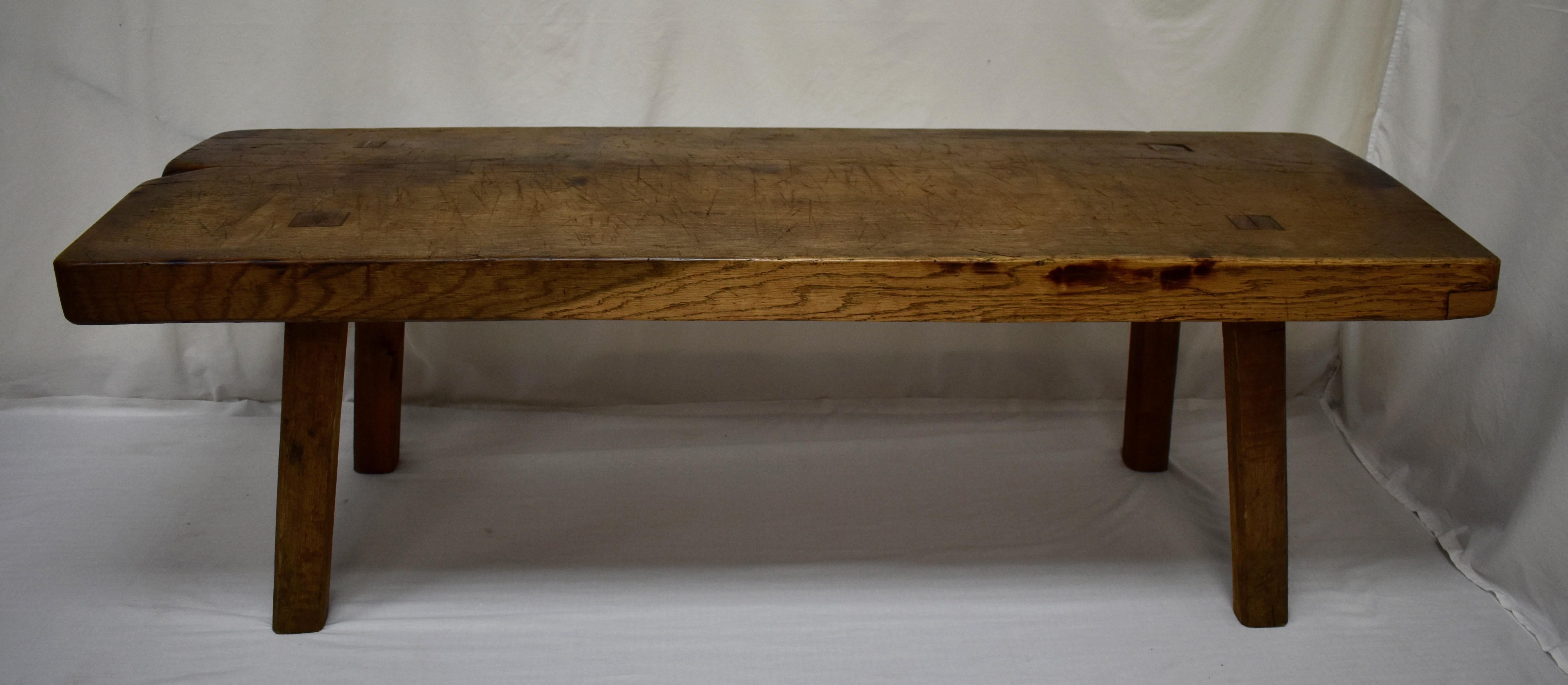 Large Oak Pig Bench Coffee Table 7