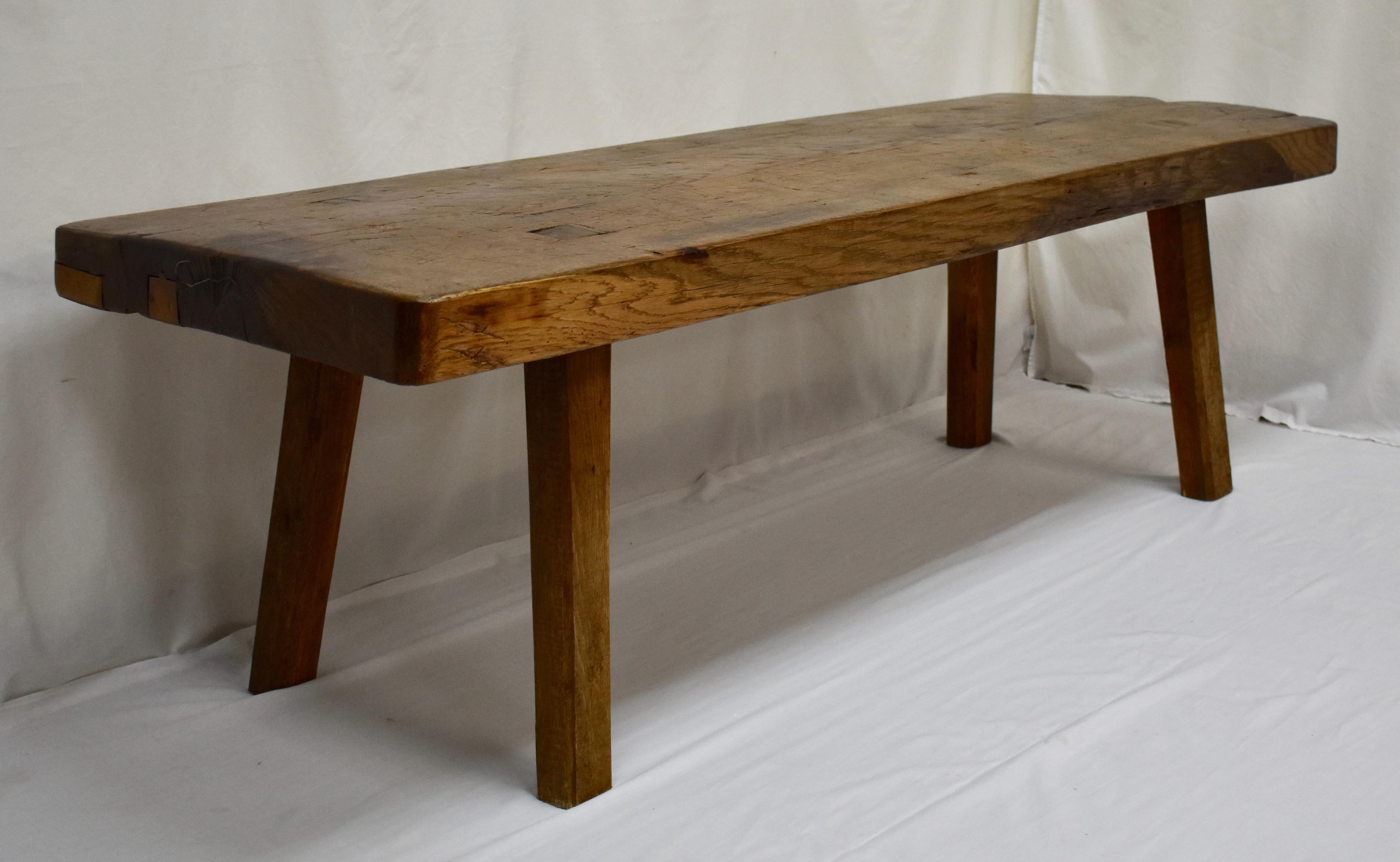 Hungarian Large Oak Pig Bench Coffee Table