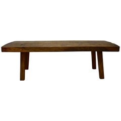 Antique Large Oak Pig Bench Coffee Table