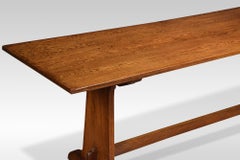 Large Oak Plank Top Refectory Table