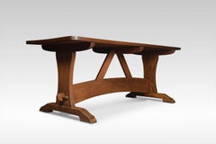 Large Oak Plank Top Refectory Table