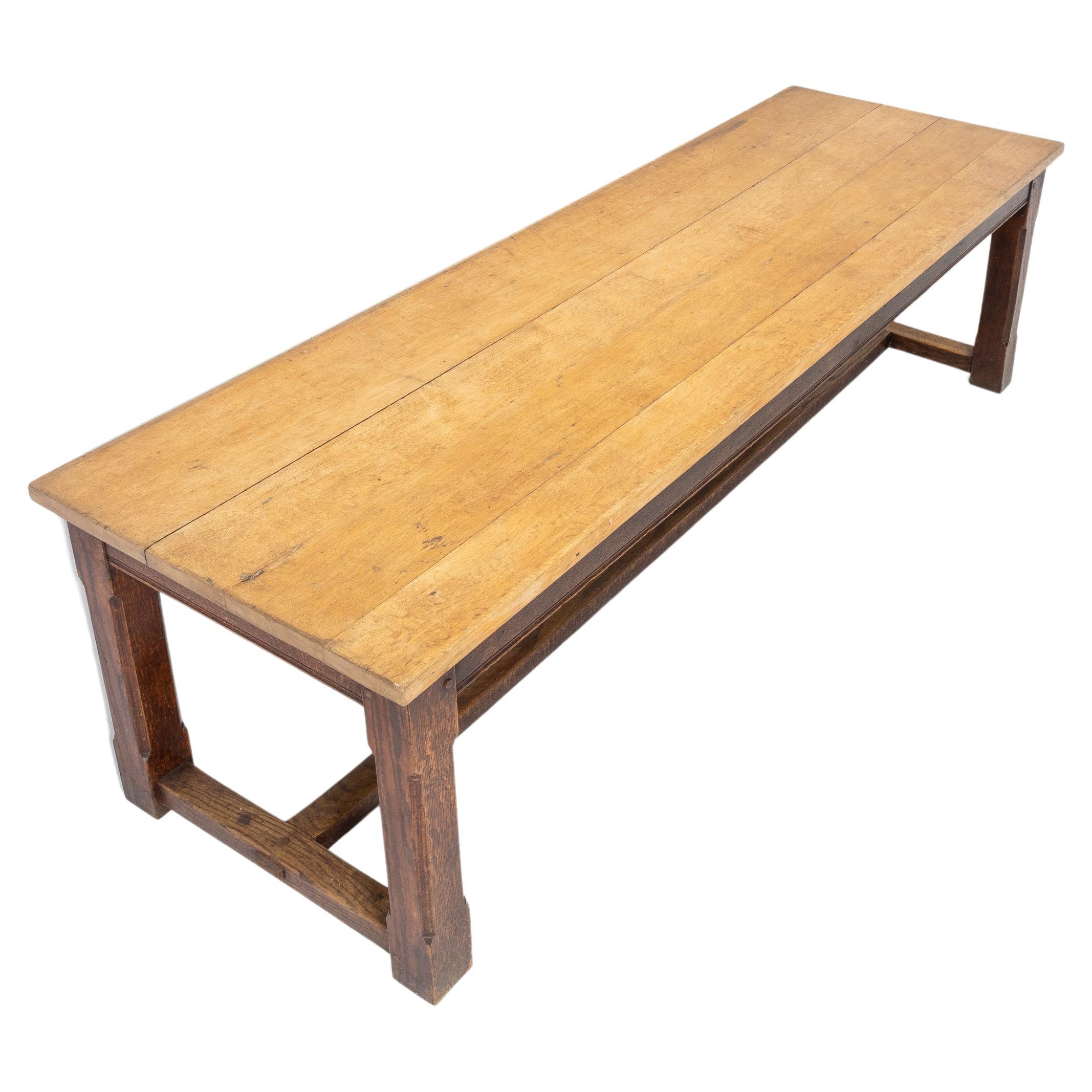 Large Oak Refectory Table For Sale