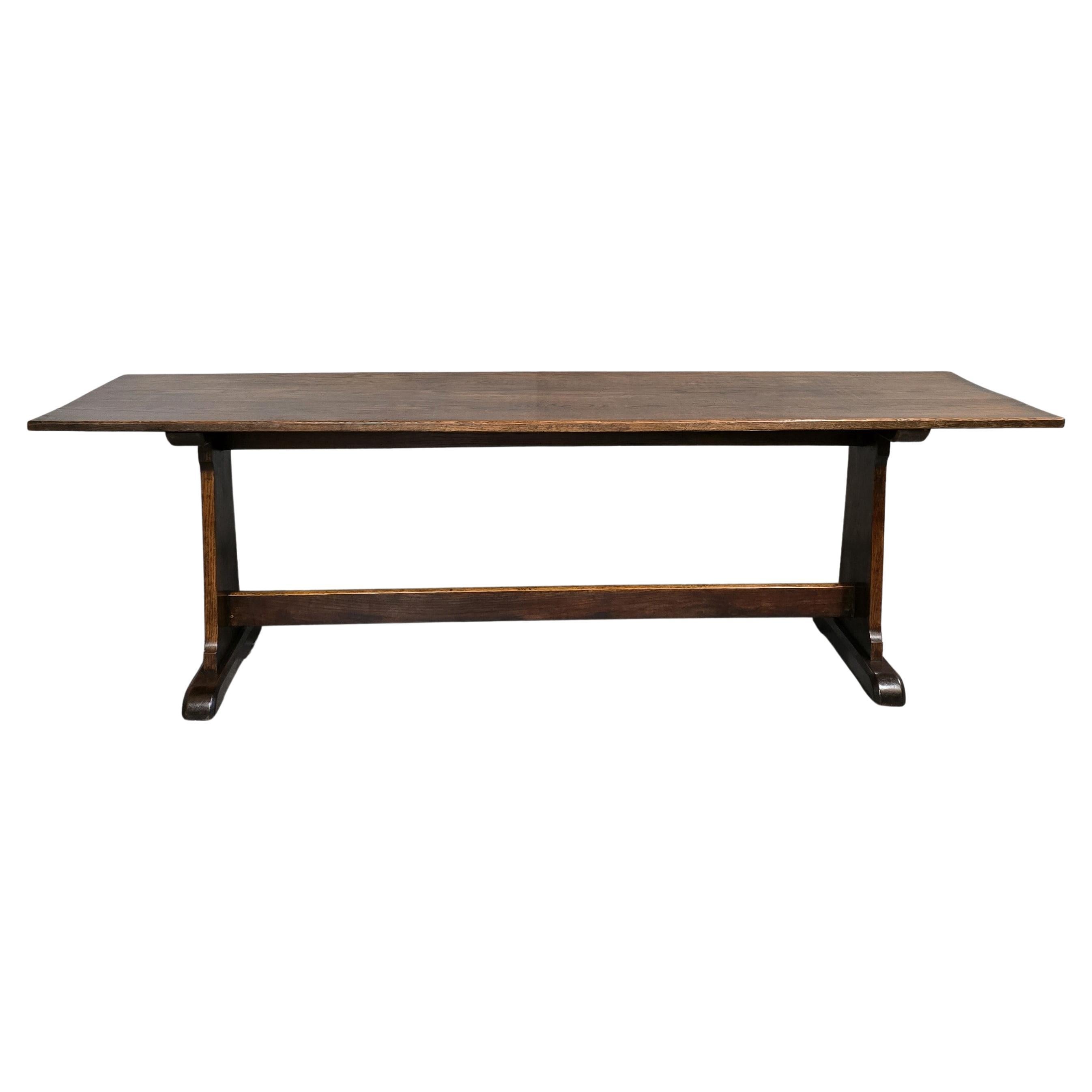 Gran Mesa de Comedor de Granja de Cocina Refrectory de Roble