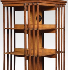 Large Oak Revolving Bookcase