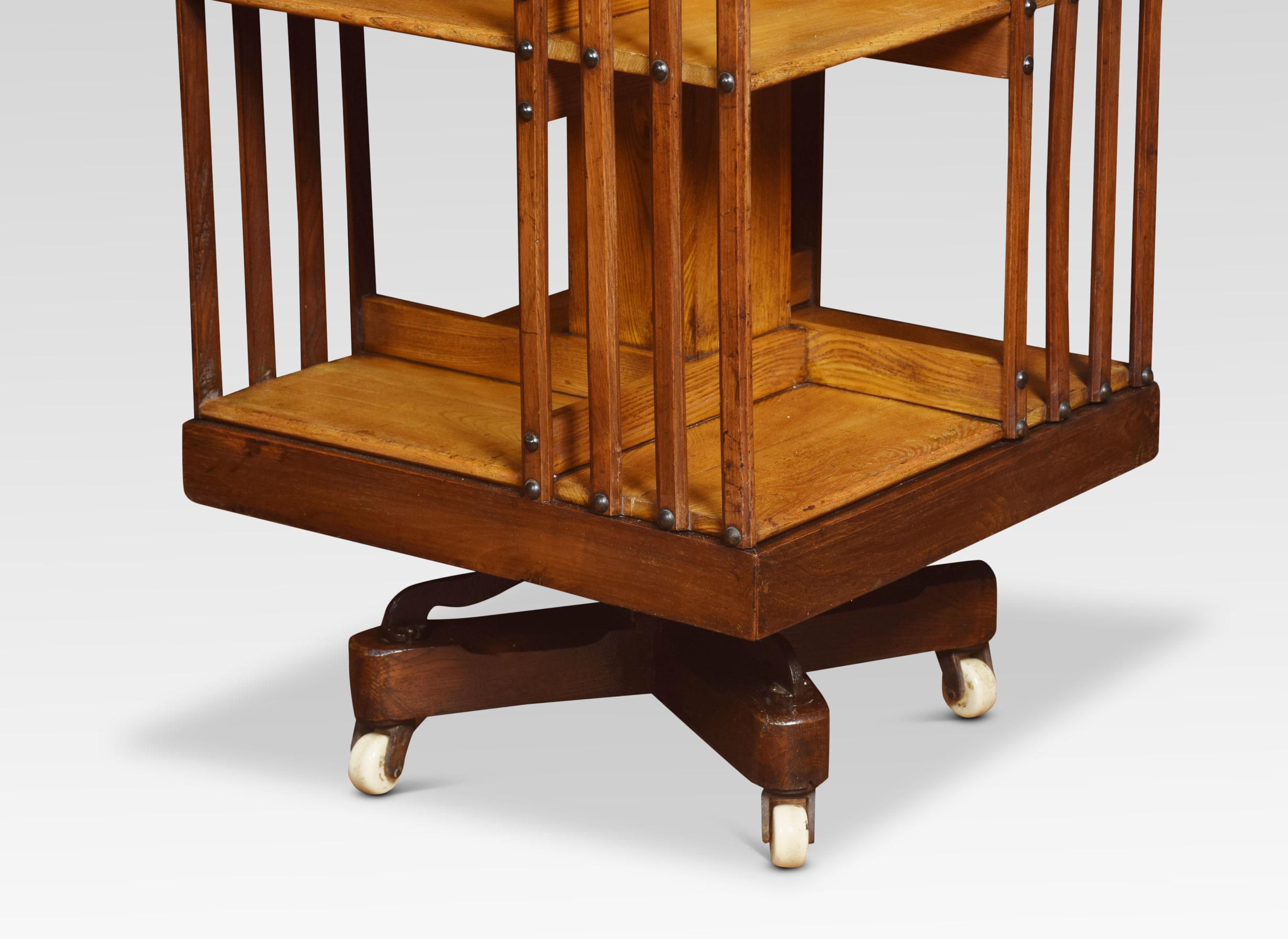 antique rotating bookshelf