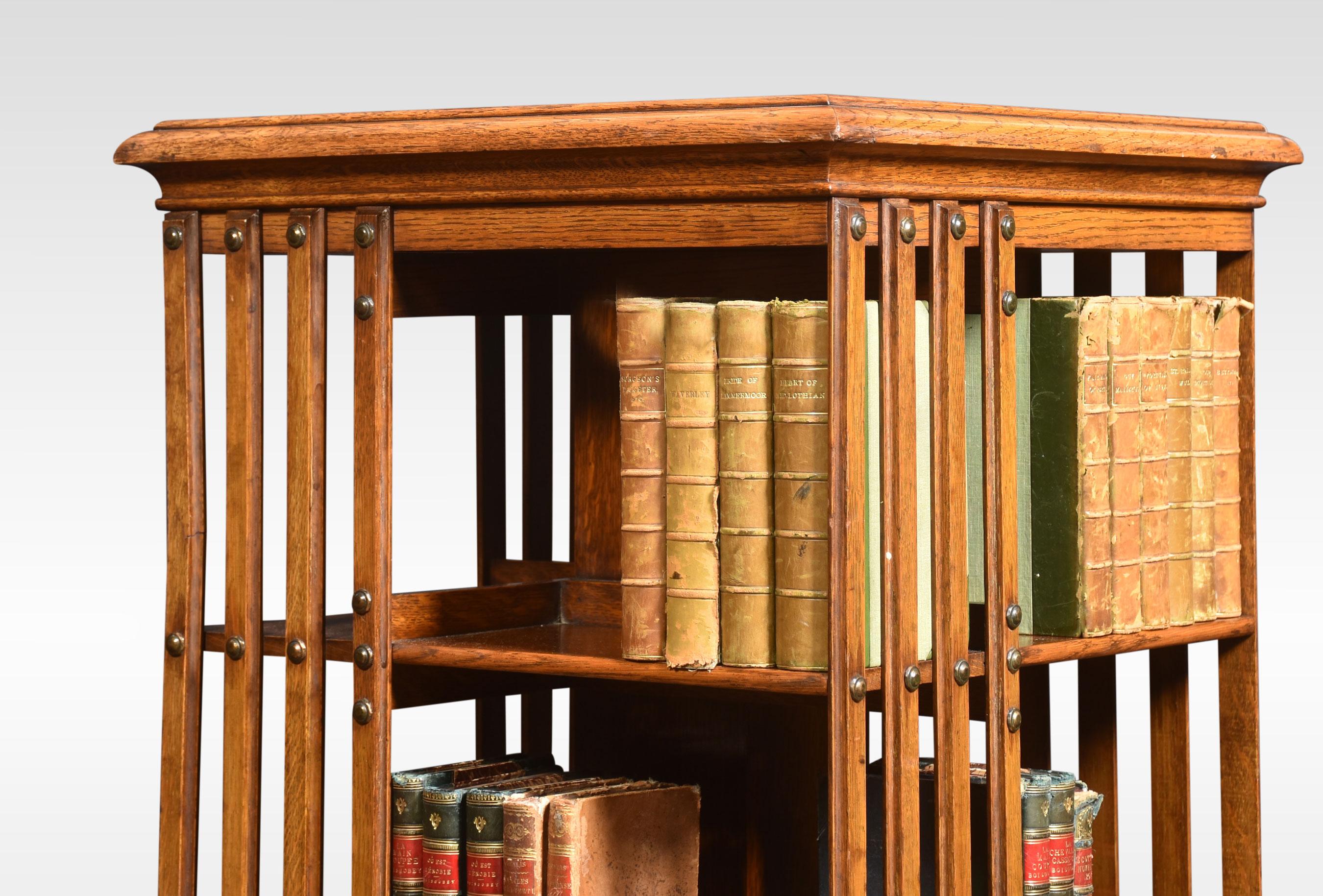 Large Oak Revolving Bookcase In Good Condition In Cheshire, GB