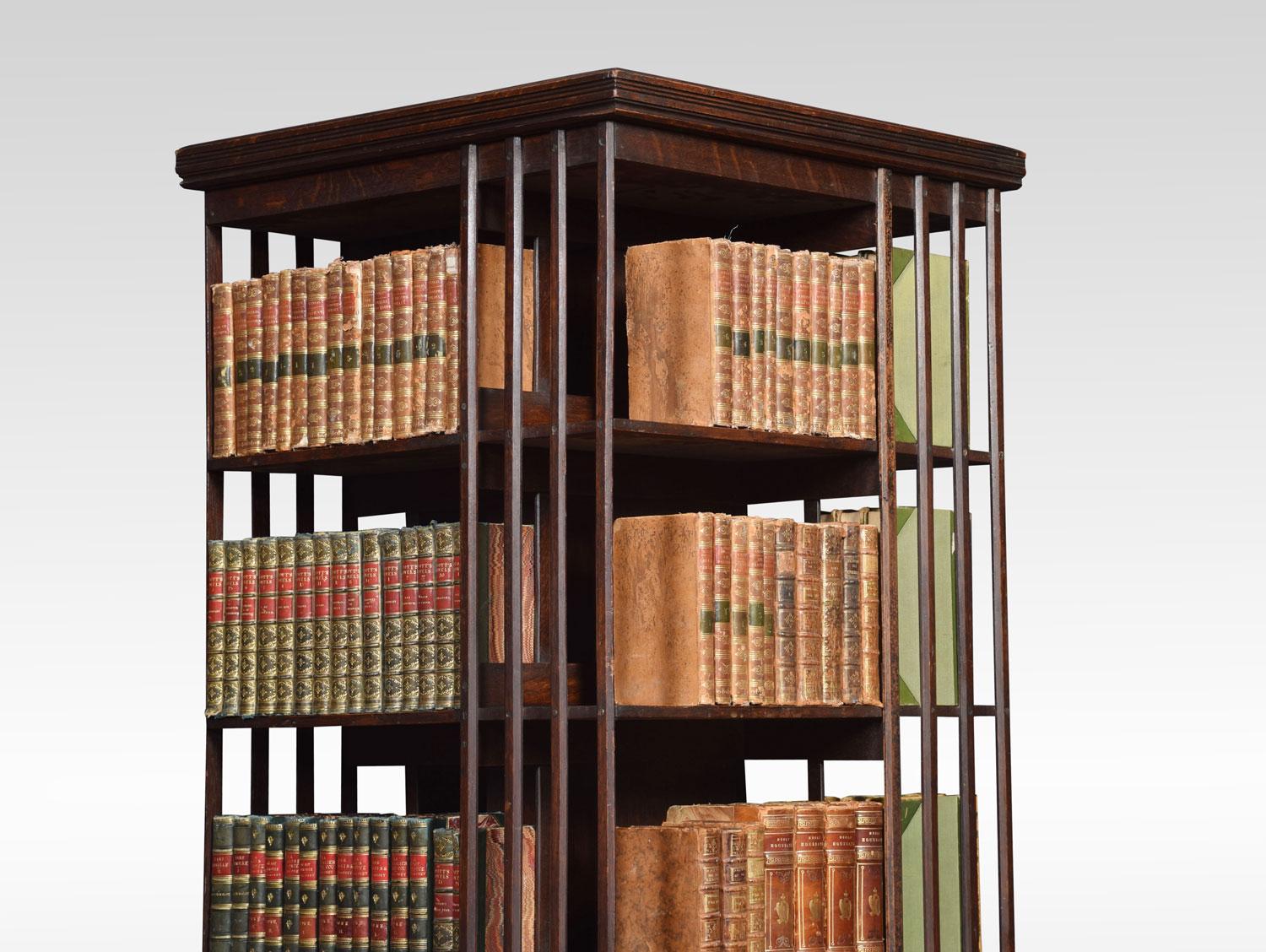 20th Century Large Oak Revolving Bookcase