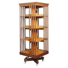 Large Oak Revolving Bookcase