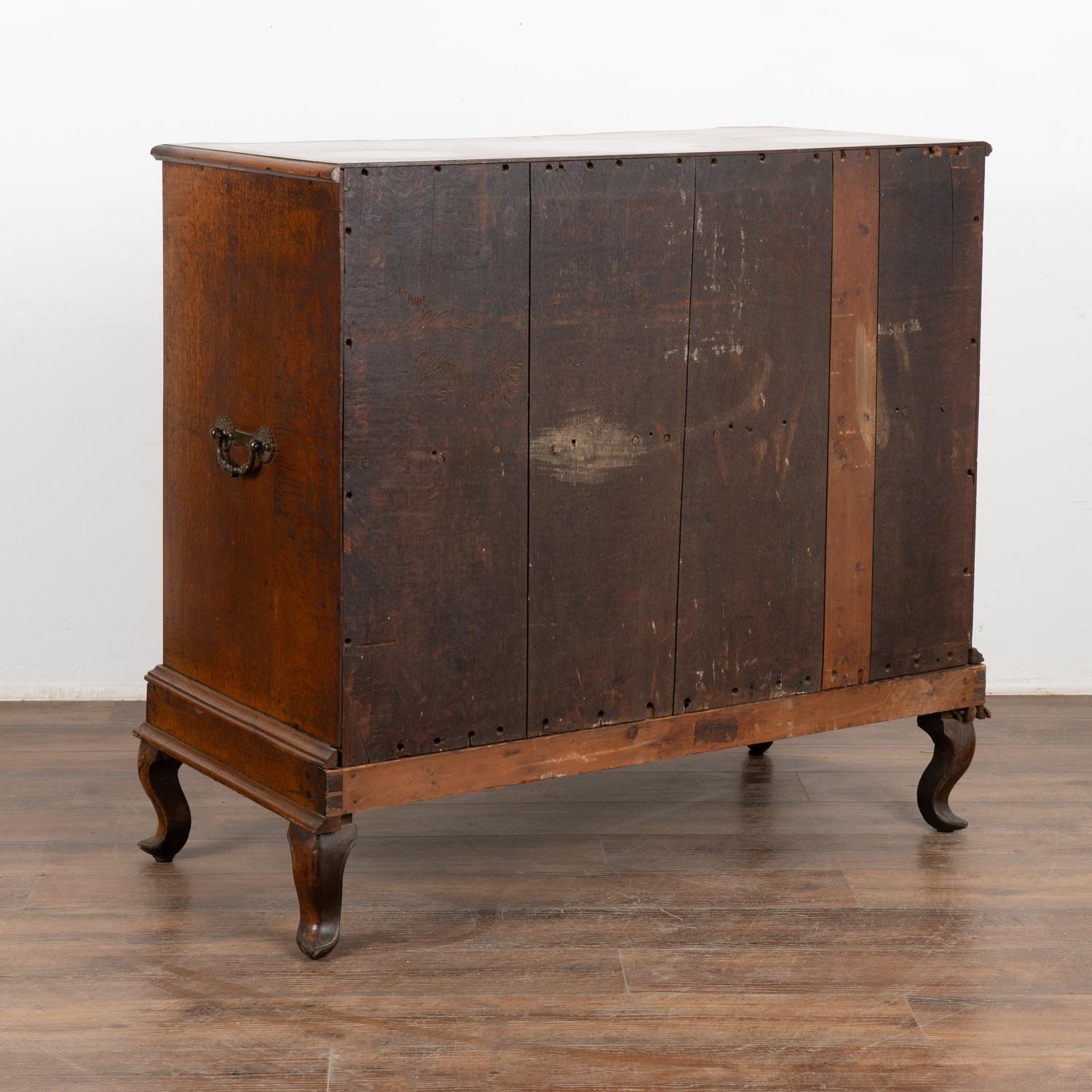 Large Oak Rococo Chest of Five Drawers, Denmark circa 1750-80 For Sale 5