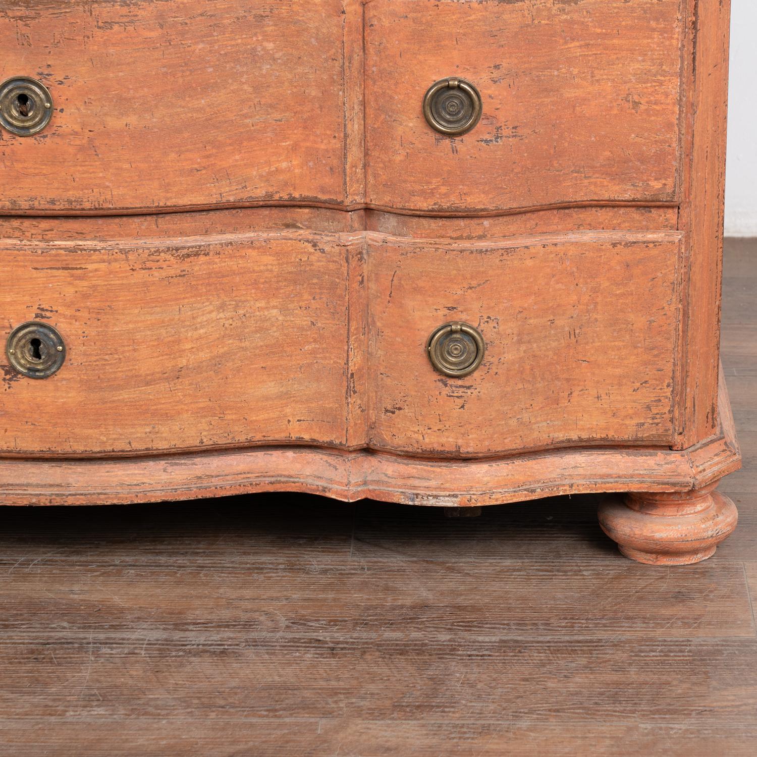 Large Oak Rococo Chest of Four Drawers, Denmark circa 1780-1800 For Sale 5