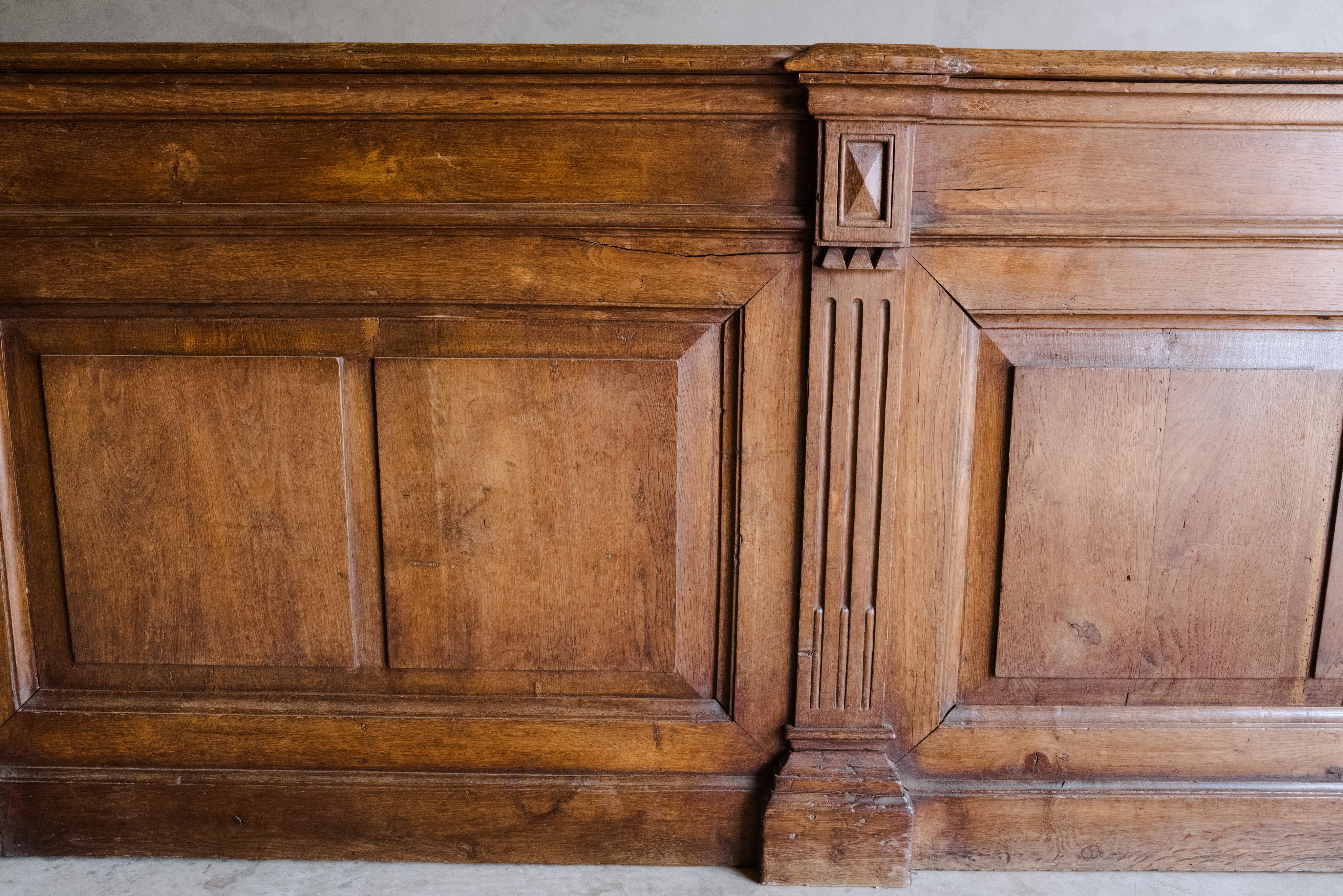 Large Oak Shop Counter from France, Circa 1880 In Good Condition In Nashville, TN