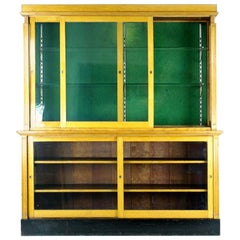 Antique Large Oak Showcase, Apothecary Cabinet, China Display Cabinet, 1920, B398