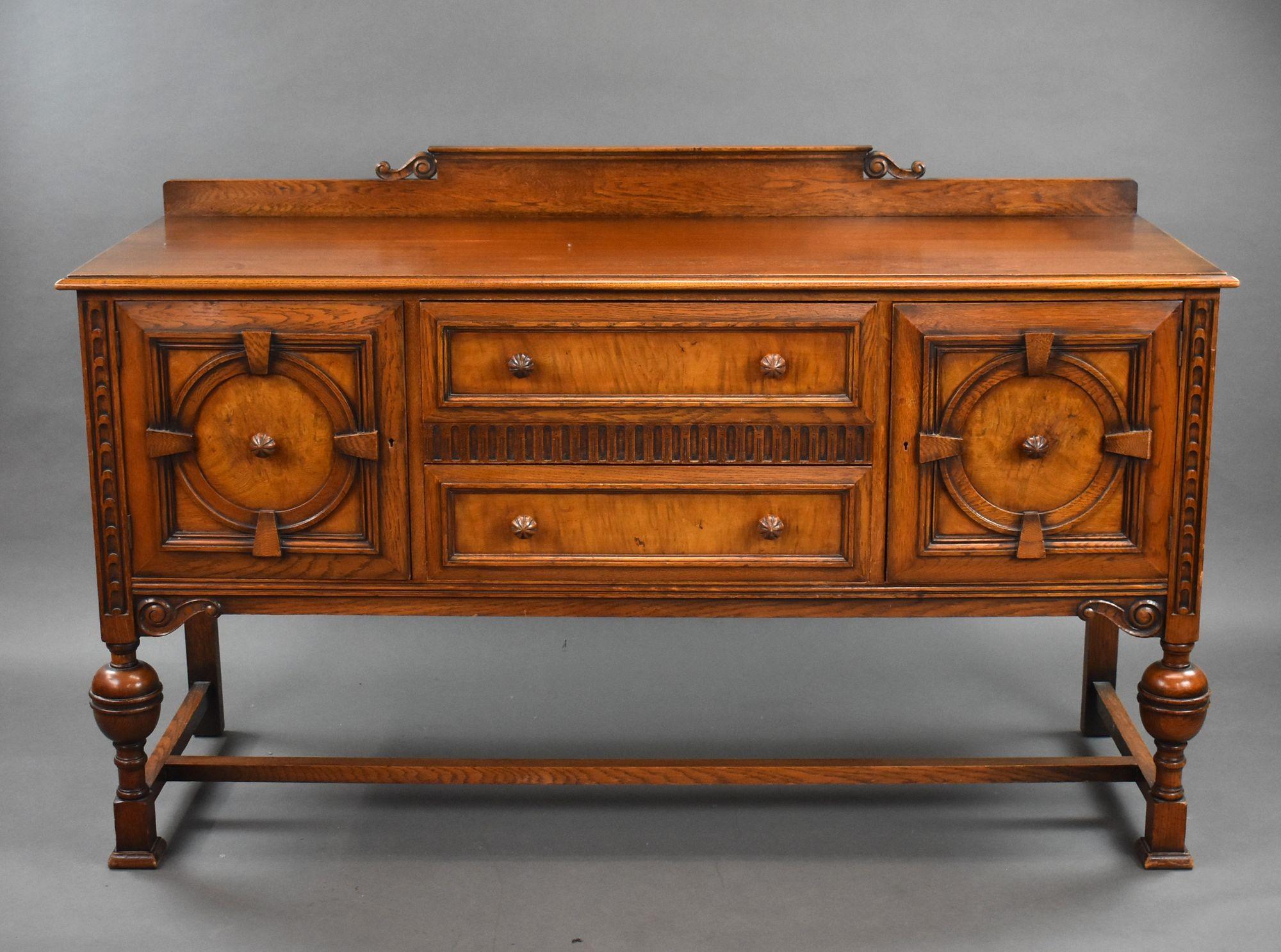 19th Century Large Oak Sideboard by Waring & Gillows