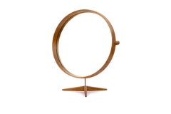 Großer Eichen-Waschtischspiegel von Uno & Östen Kristiansson für Luxus, Schweden