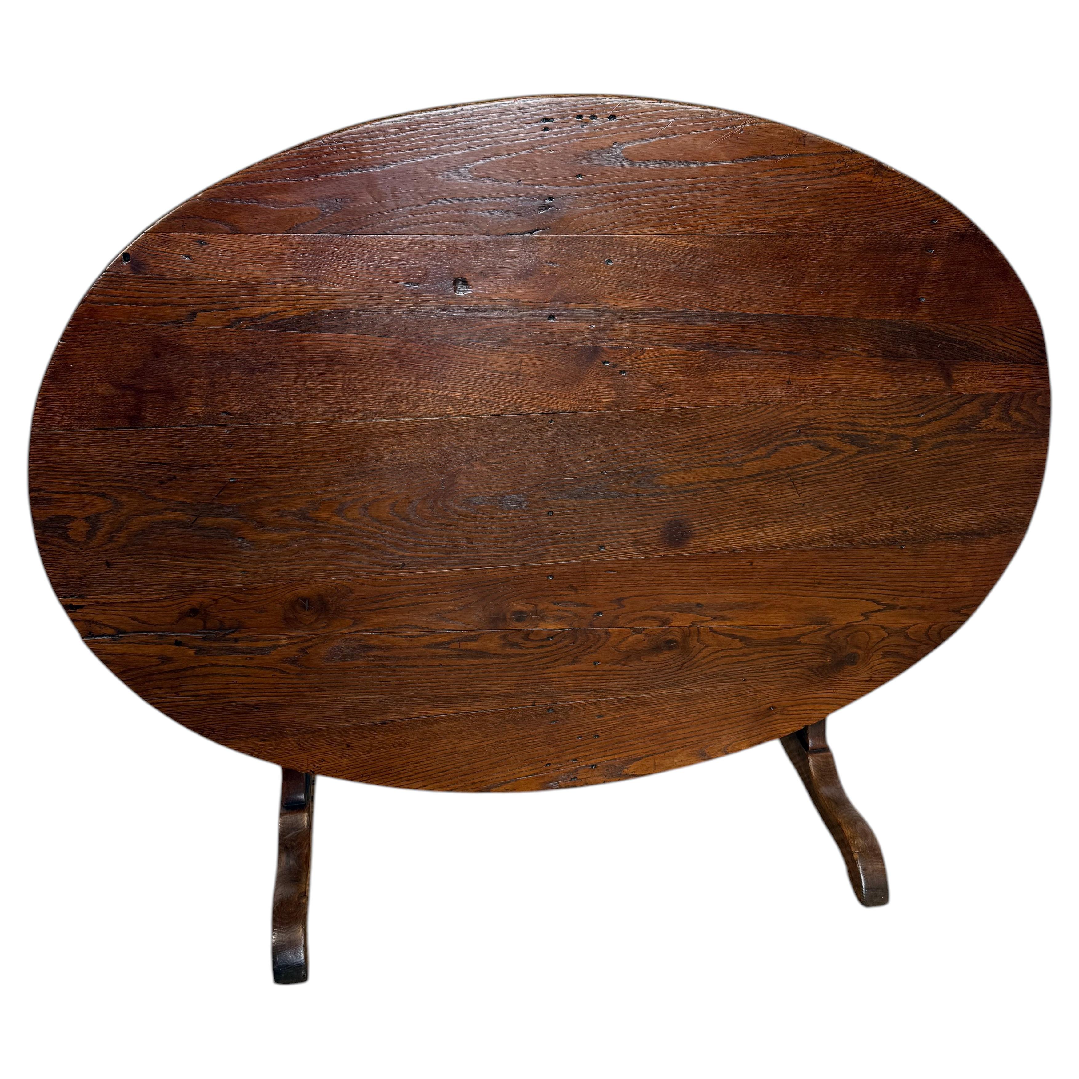 Large oak Vendange table For Sale